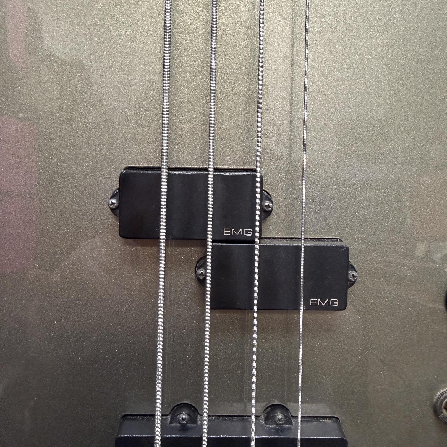 Vintage Fender P-J Bass 4-String Electric Bass Guitar Silver Jade Made in Japan Factory Kahler Tremolo Bridge Active EMG Pickups 1985-1986 - Image 8