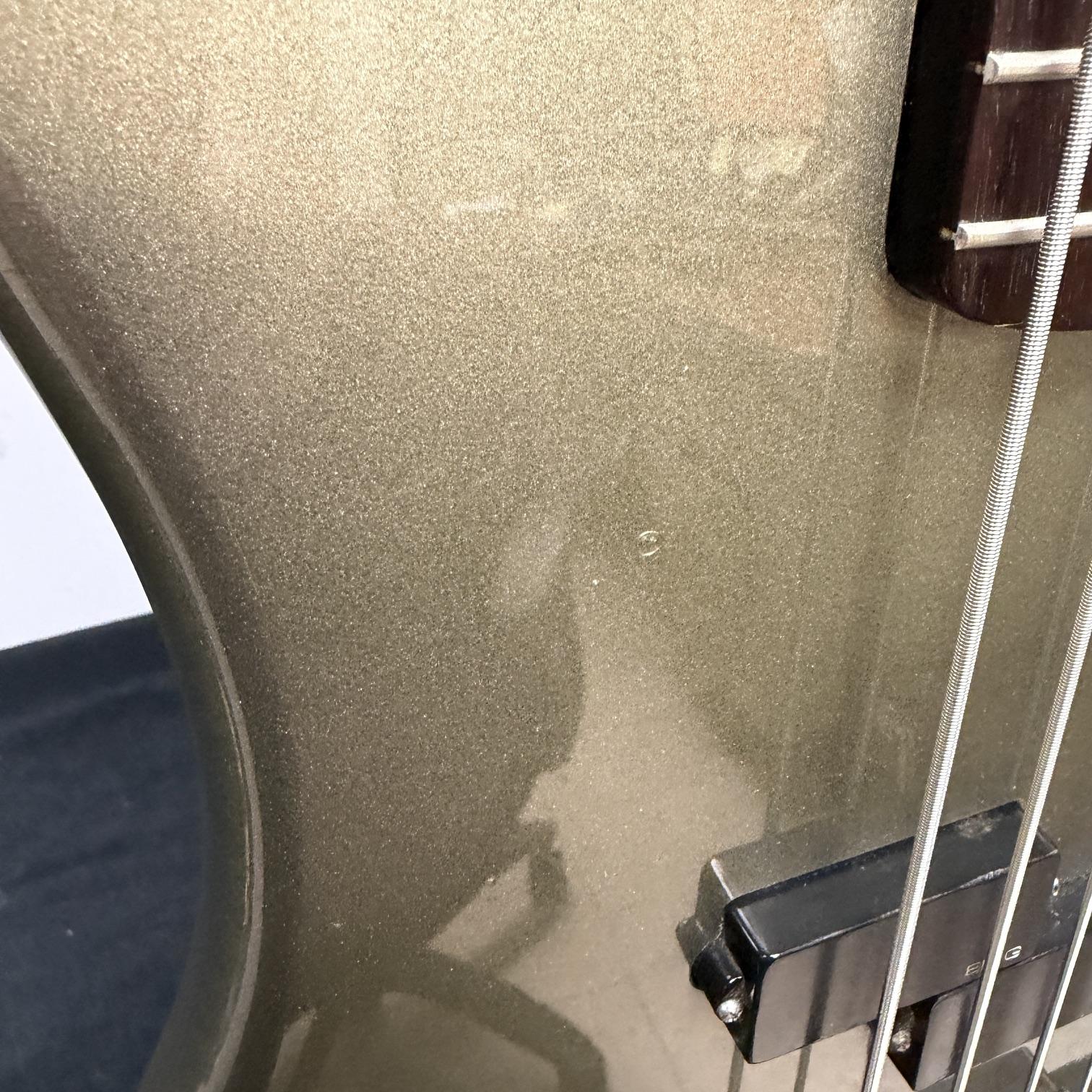 Vintage Fender P-J Bass 4-String Electric Bass Guitar Silver Jade Made in Japan Factory Kahler Tremolo Bridge Active EMG Pickups 1985-1986 - Image 14