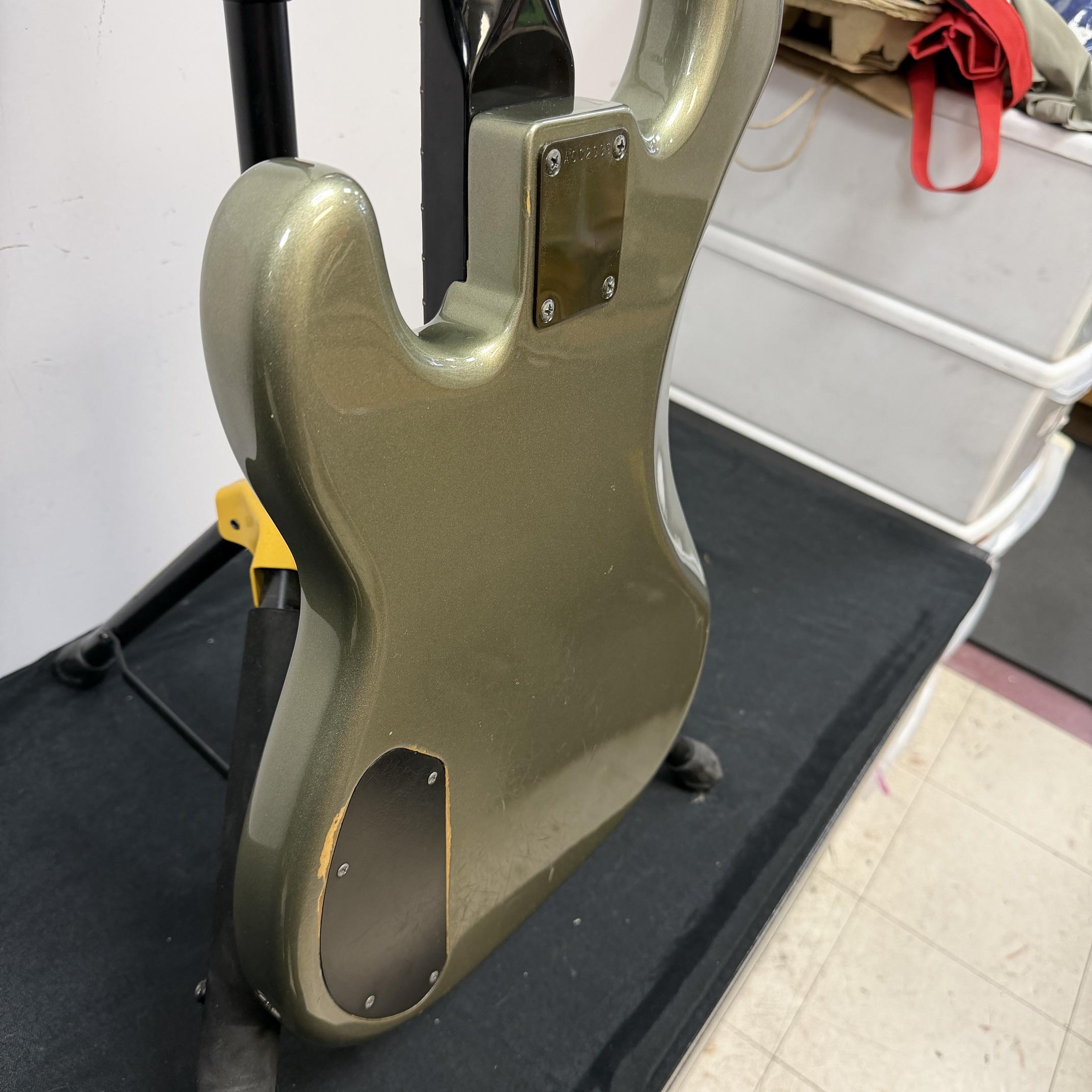 Vintage Fender P-J Bass 4-String Electric Bass Guitar Silver Jade Made in Japan Factory Kahler Tremolo Bridge Active EMG Pickups 1985-1986 - Image 28