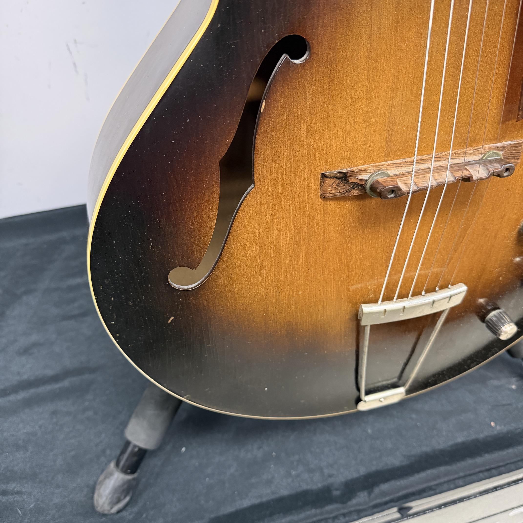 Vintage Gibson 1952 L-48 Hollowbody Archtop Acoustic Electric Guitar with DeArmond Gold Foil Pickup and Lifton Case - Image 11