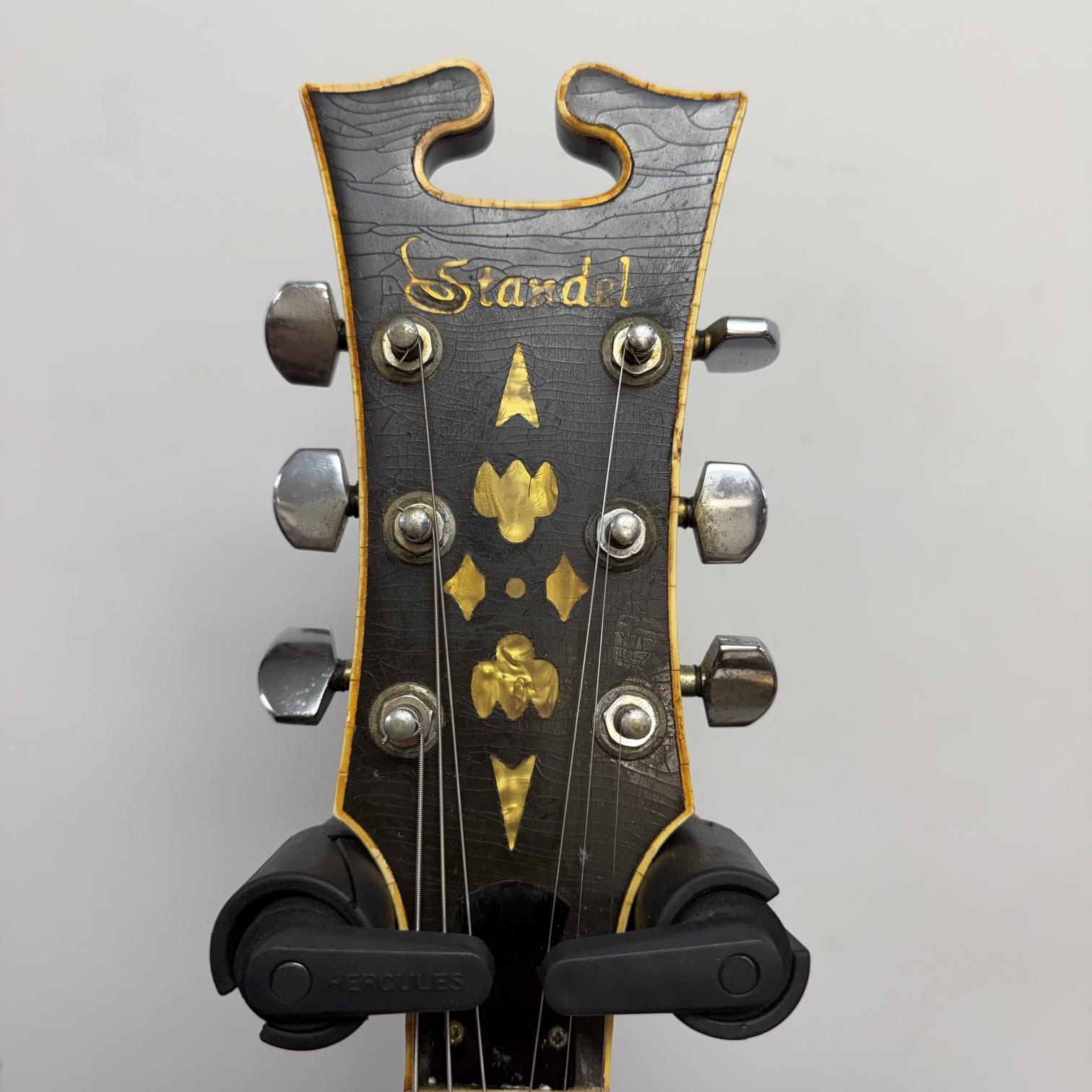 Vintage Standel 420-CV Semi-Hollowbody Electric Guitar 60's Made in the USA with Case Bigsby - Image 3