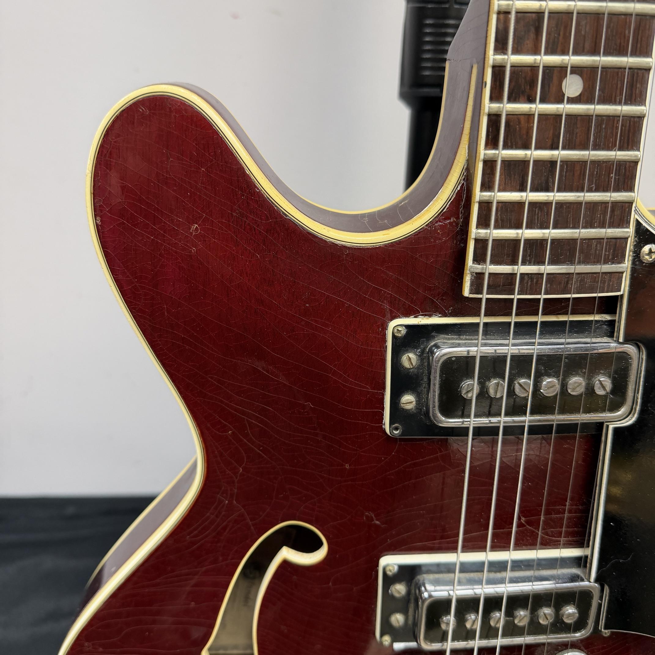 Vintage Standel 420-CV Semi-Hollowbody Electric Guitar 60's Made in the USA with Case Bigsby - Image 8