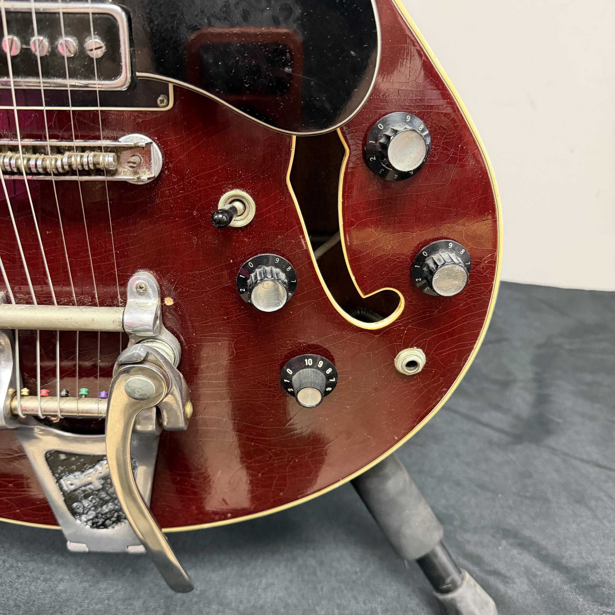 Vintage Standel 420-CV Semi-Hollowbody Electric Guitar 60's Made in the USA with Case Bigsby - Image 10