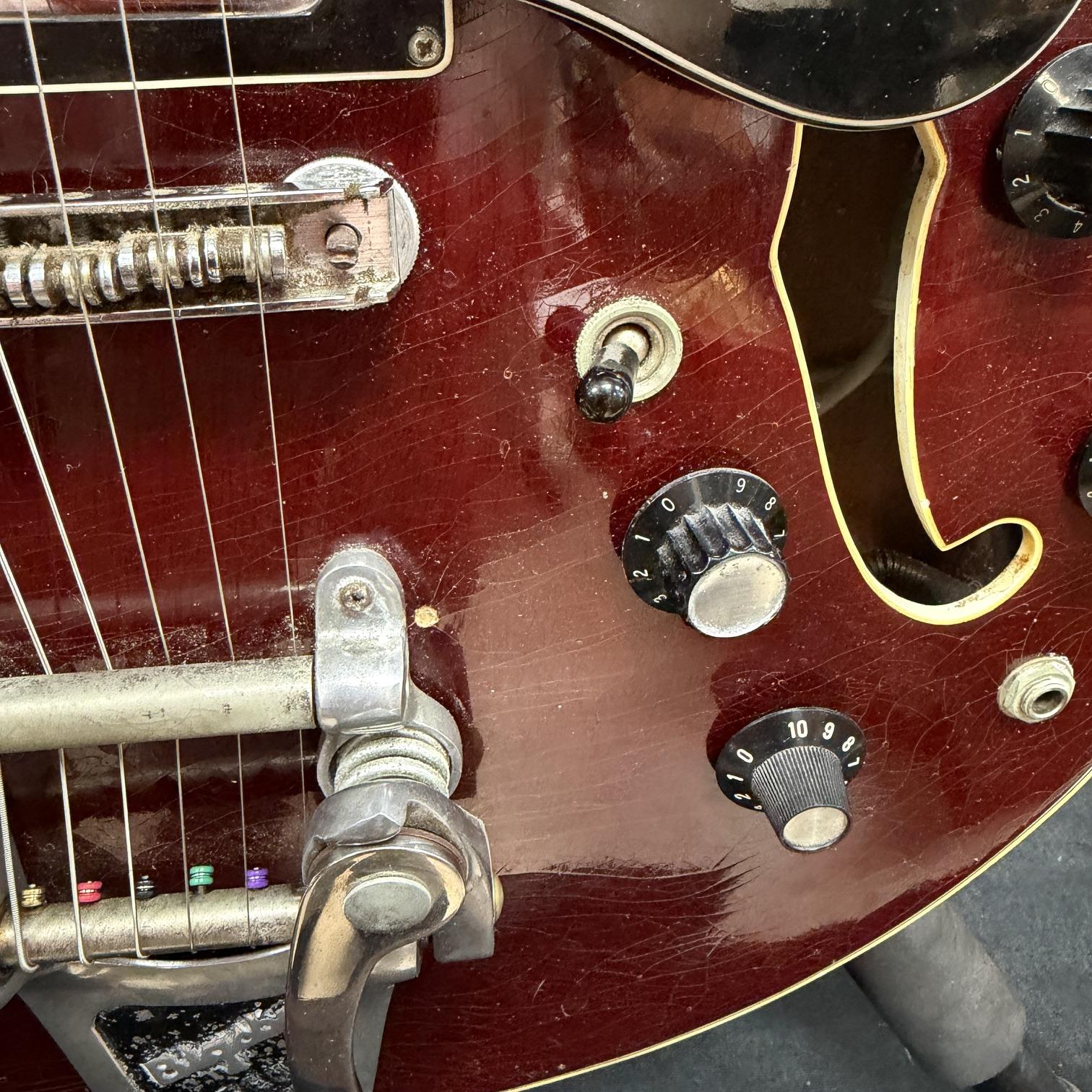 Vintage Standel 420-CV Semi-Hollowbody Electric Guitar 60's Made in the USA with Case Bigsby - Image 13