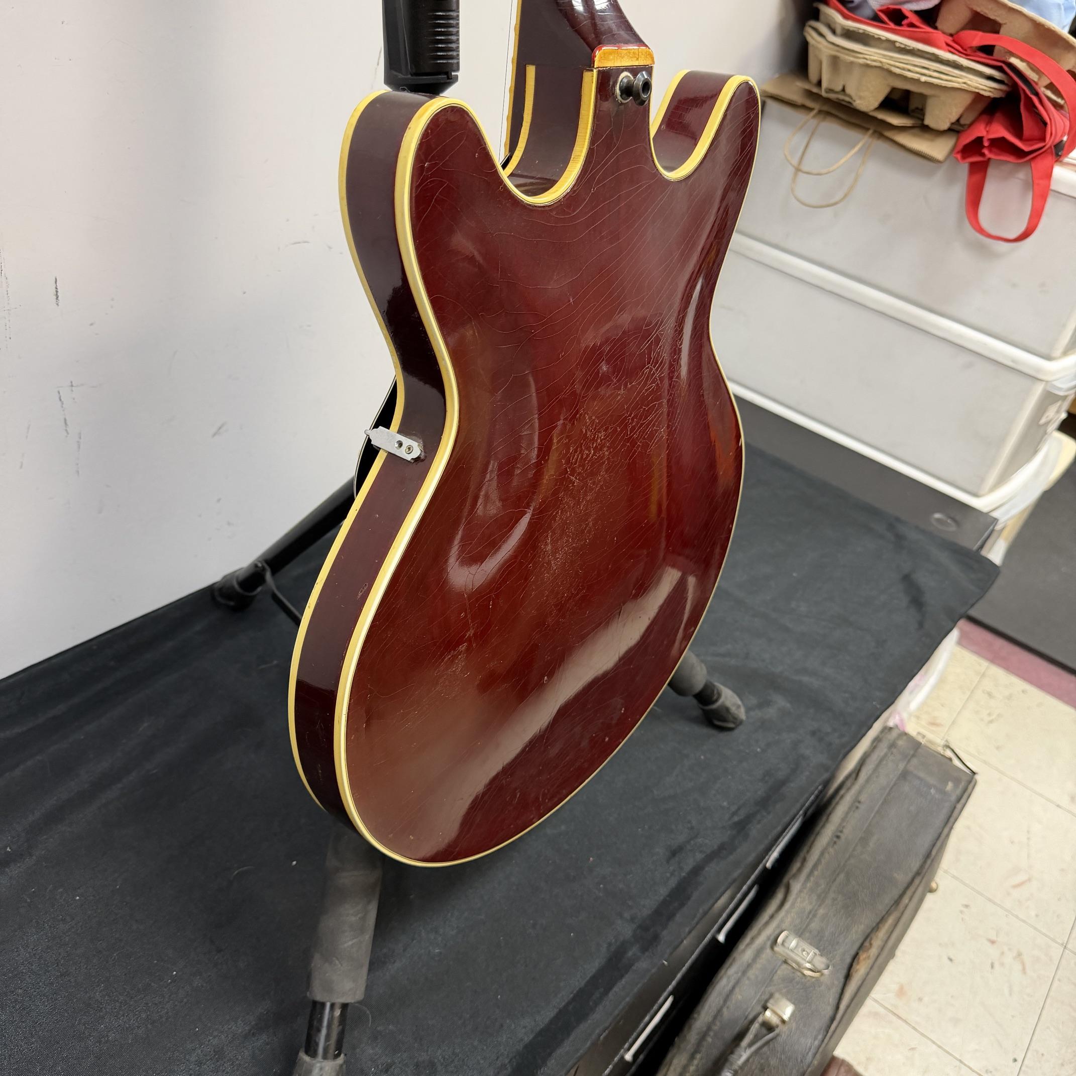Vintage Standel 420-CV Semi-Hollowbody Electric Guitar 60's Made in the USA with Case Bigsby - Image 30