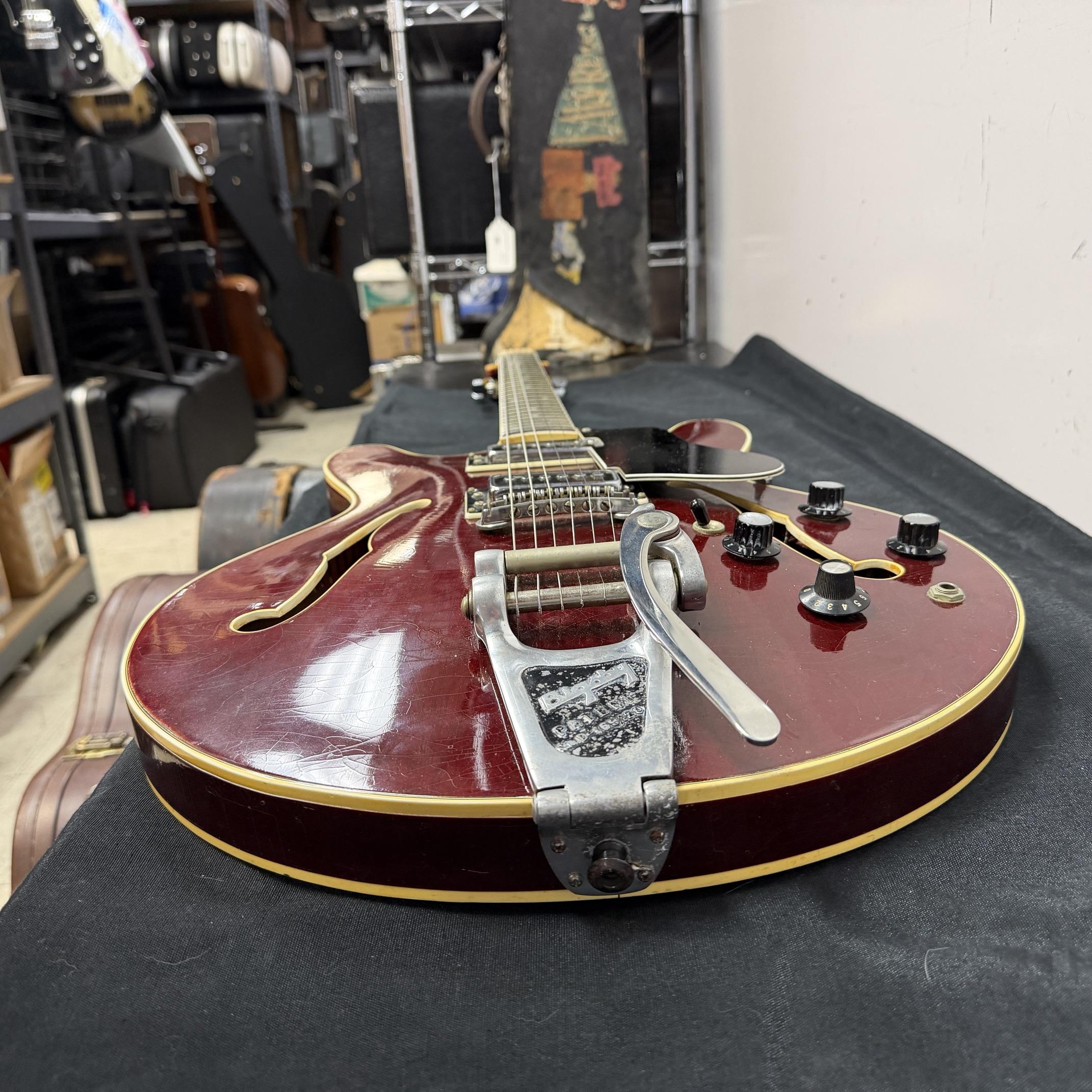 Vintage Standel 420-CV Semi-Hollowbody Electric Guitar 60's Made in the USA with Case Bigsby - Image 32