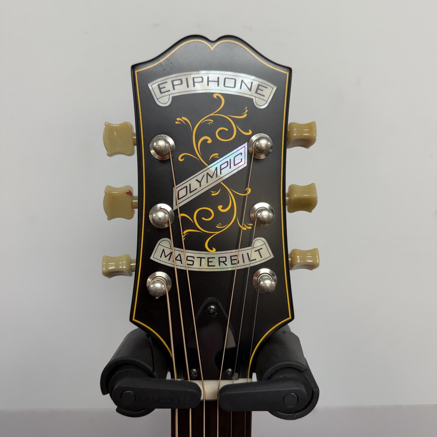 Used Epiphone Masterbilt Olympic Archtop Acoustic Electric Guitar with Case Honey Burst 2016 - Image 4