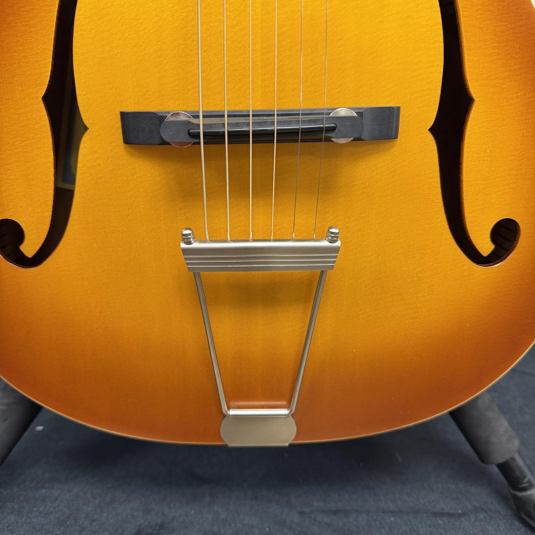 Used Epiphone Masterbilt Olympic Archtop Acoustic Electric Guitar with Case Honey Burst 2016 - Image 9