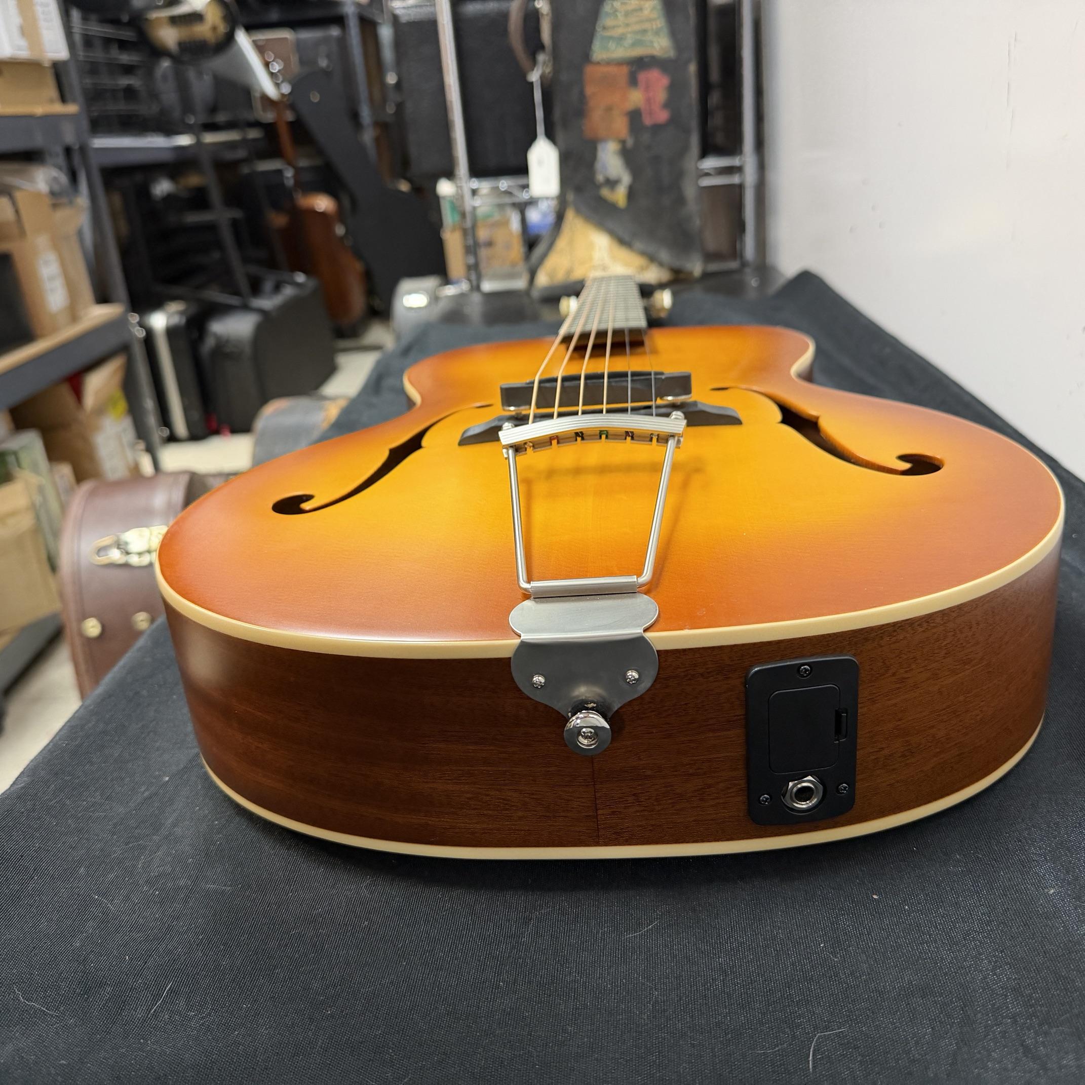 Used Epiphone Masterbilt Olympic Archtop Acoustic Electric Guitar with Case Honey Burst 2016 - Image 24