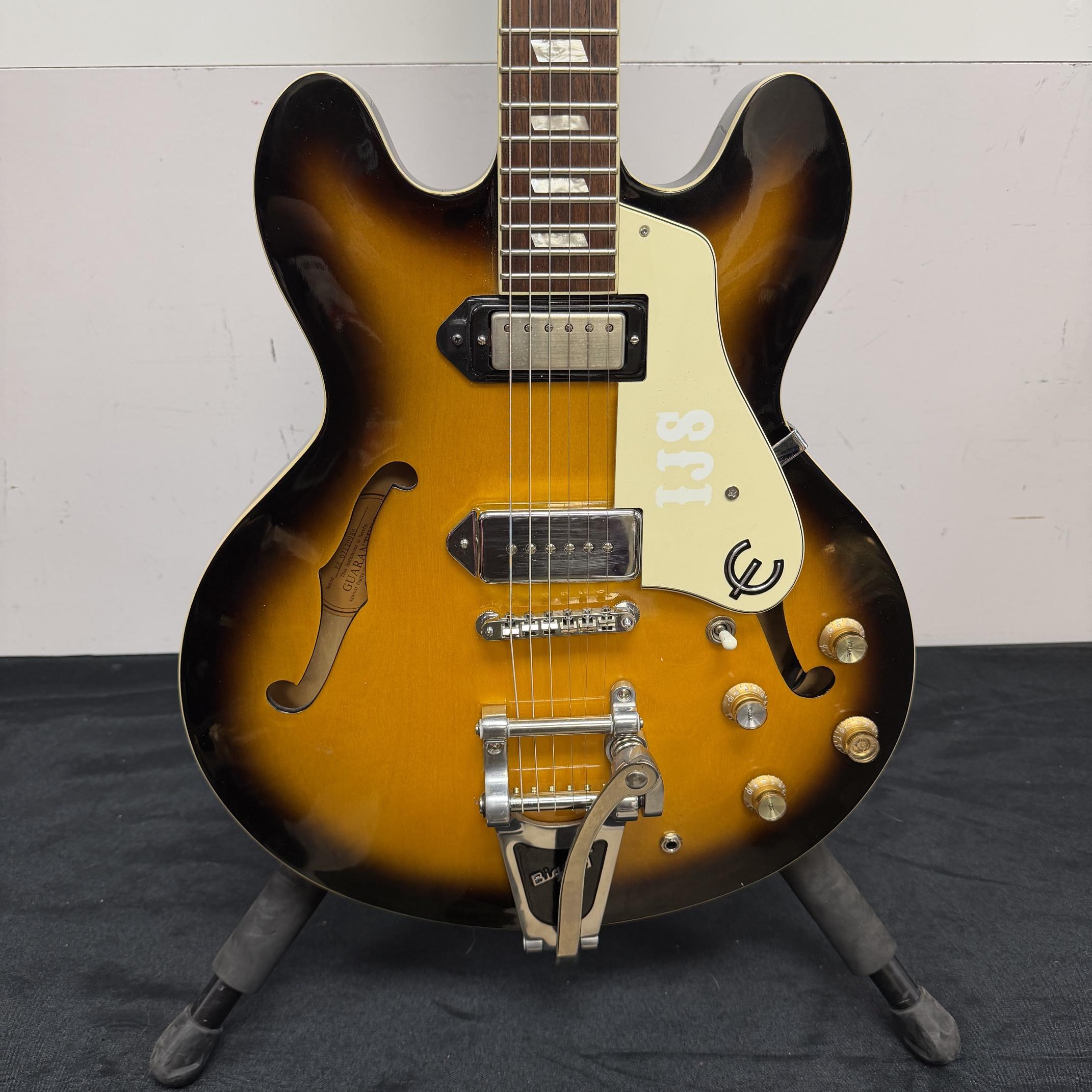 Used Epiphone Casino VS Hollowbody Electric Guitar Bigsby Tremolo with Case Vintage Sunburst 2007 - Image 8