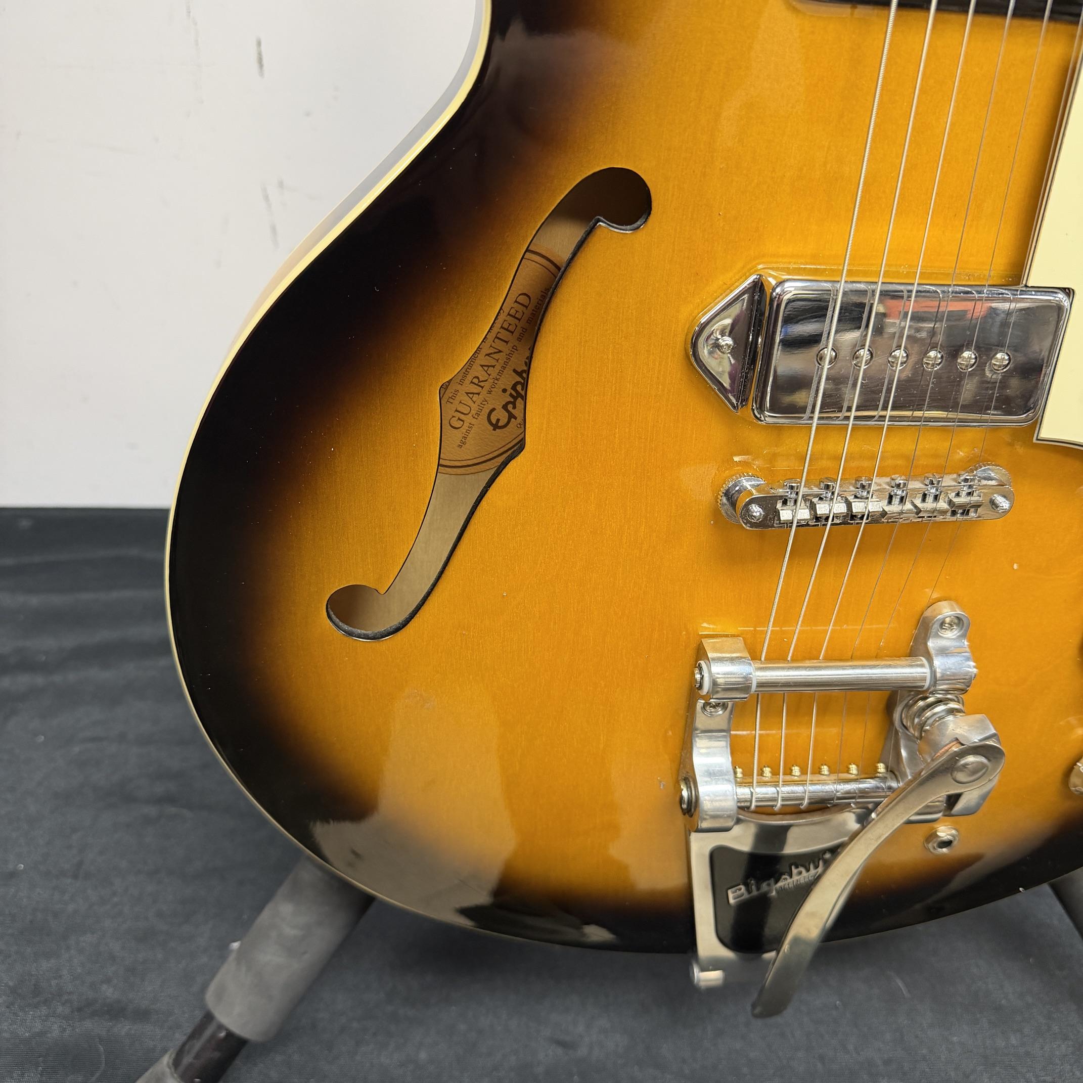 Used Epiphone Casino VS Hollowbody Electric Guitar Bigsby Tremolo with Case Vintage Sunburst 2007 - Image 13