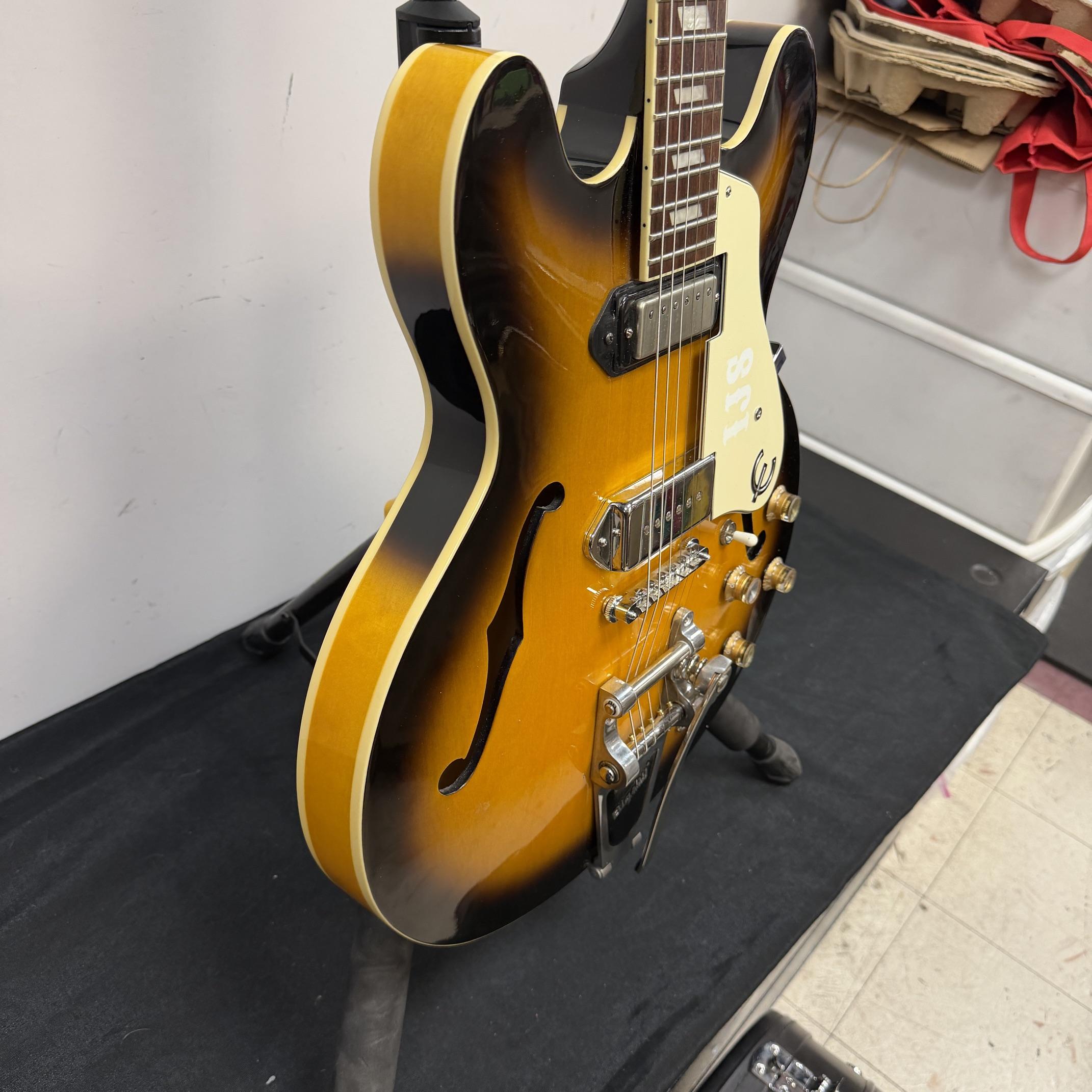 Used Epiphone Casino VS Hollowbody Electric Guitar Bigsby Tremolo with Case Vintage Sunburst 2007 - Image 14