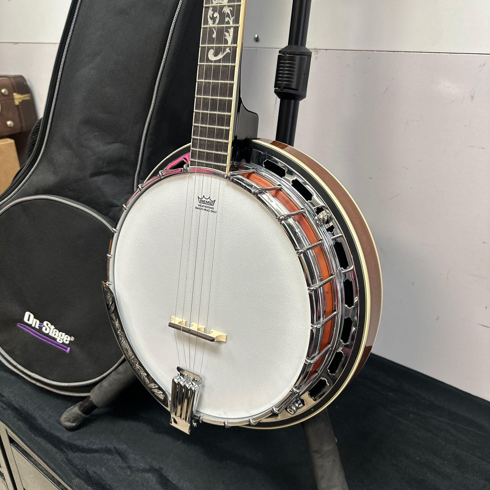 NOS Ibanez B200 5-String Resonator Banjo w/ Gig Bag - Image 2