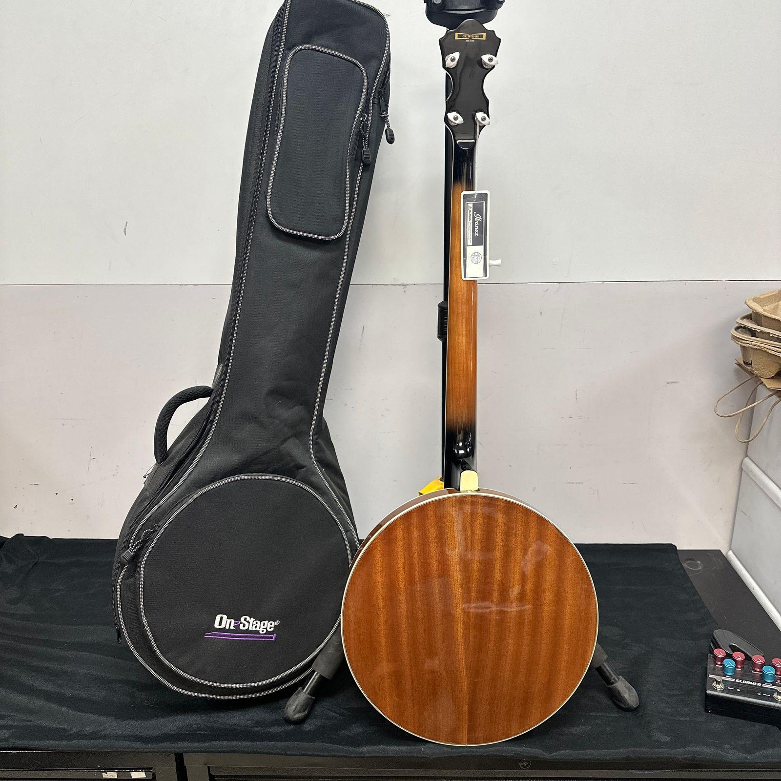 NOS Ibanez B200 5-String Resonator Banjo w/ Gig Bag - Image 3
