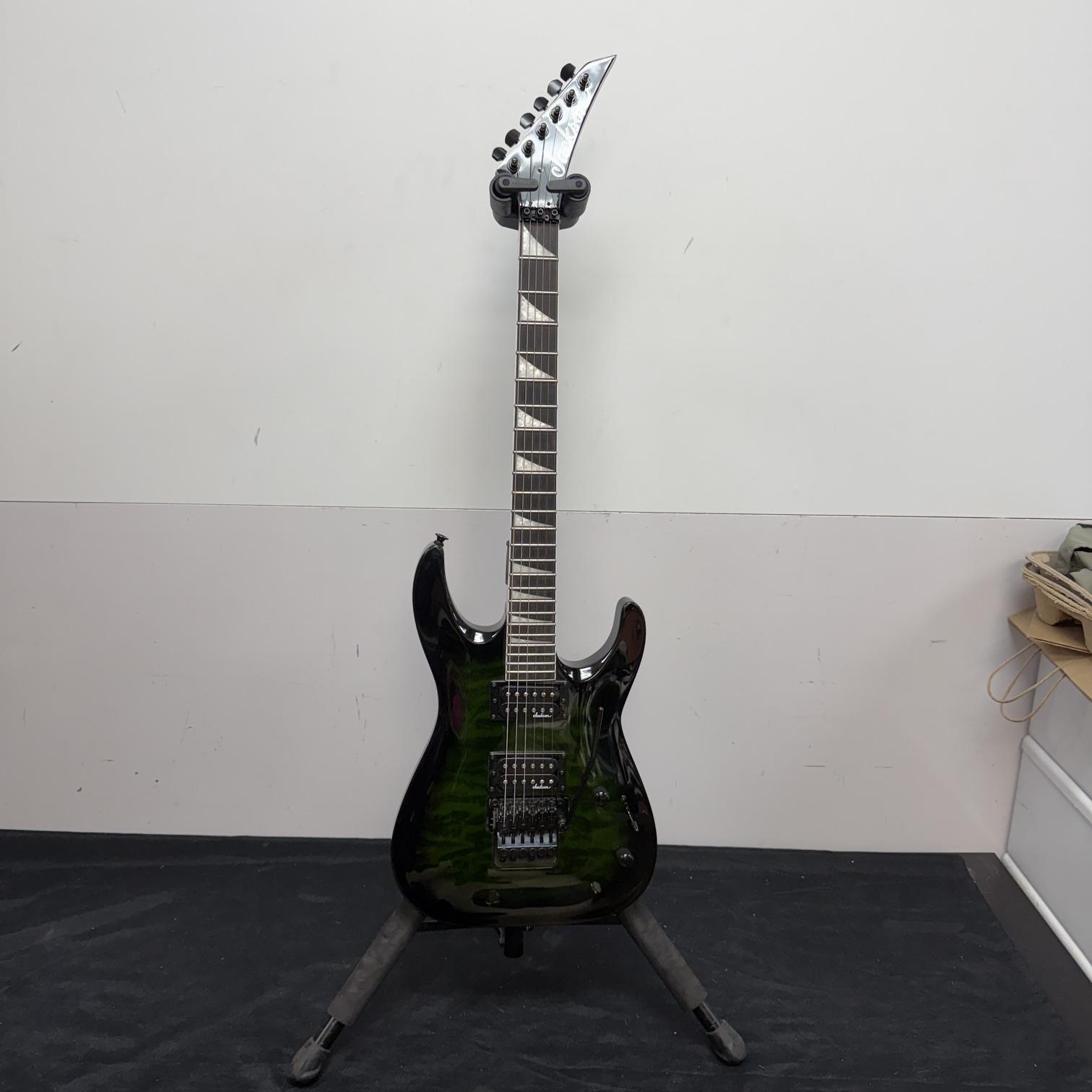 Used Jackson JS Series Dinky Arch Top JS32Q DKA Electric Guitar Transparent Green Burst