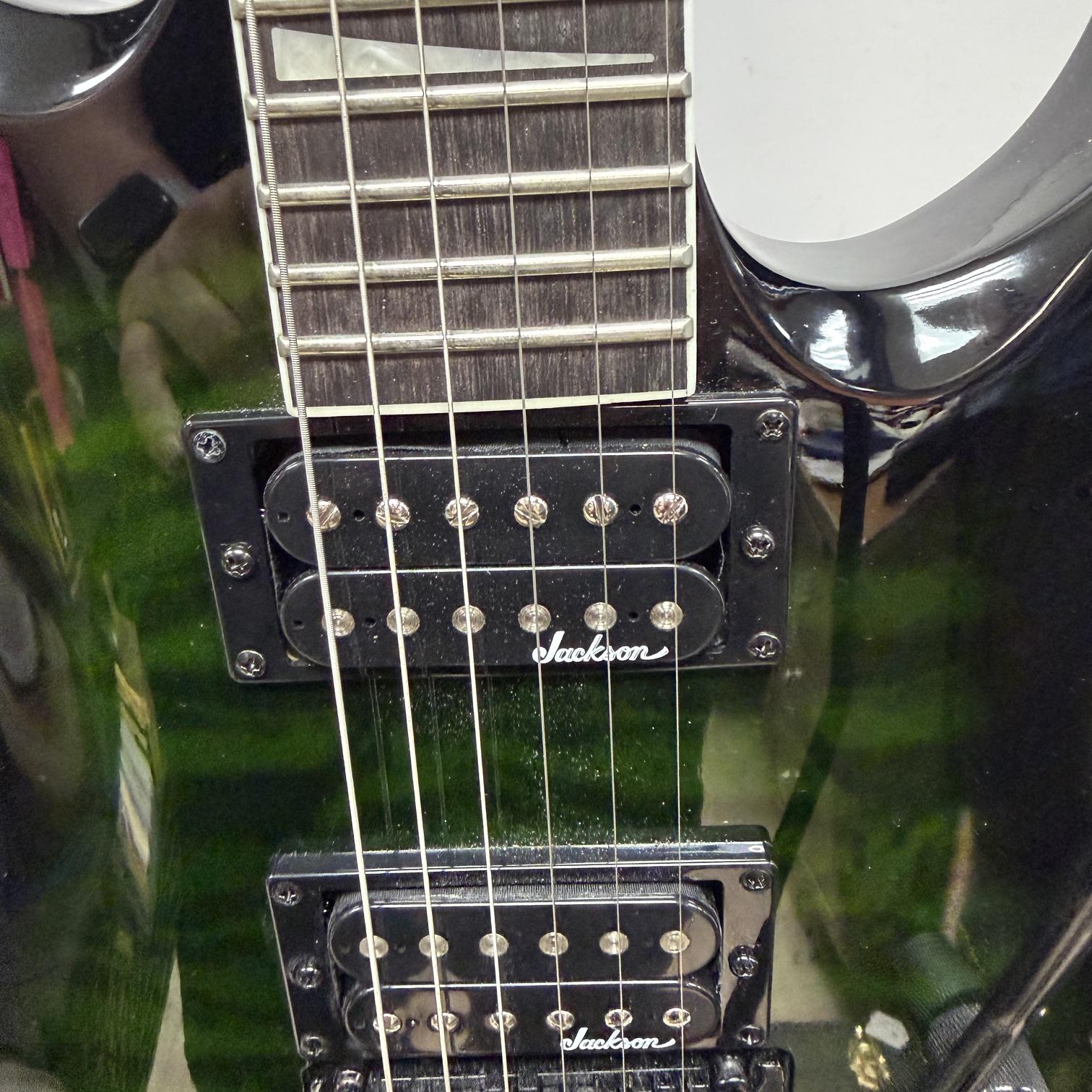 Used Jackson JS Series Dinky Arch Top JS32Q DKA Electric Guitar Transparent Green Burst - Image 8