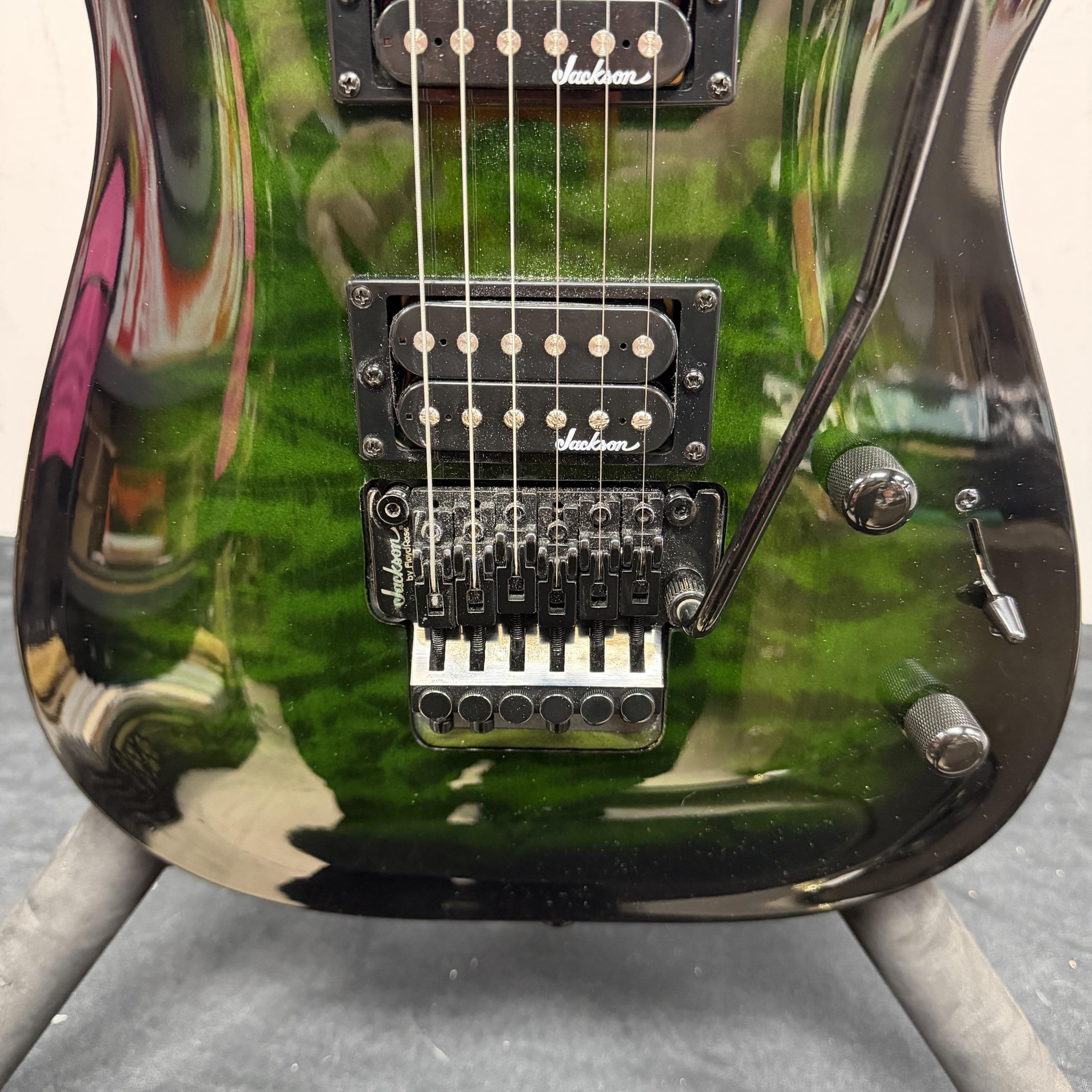 Used Jackson JS Series Dinky Arch Top JS32Q DKA Electric Guitar Transparent Green Burst - Image 9