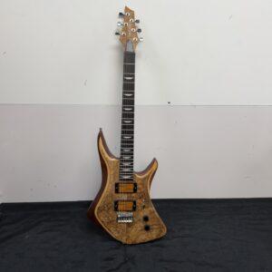 Used TARIO Maple Burl 6-String Electric Guitar with Lace Alumitone Humbucker Pickups Molten Orange
