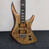 Used TARIO Maple Burl 6-String Electric Guitar with Lace Alumitone Humbucker Pickups Molten Orange - Image 6