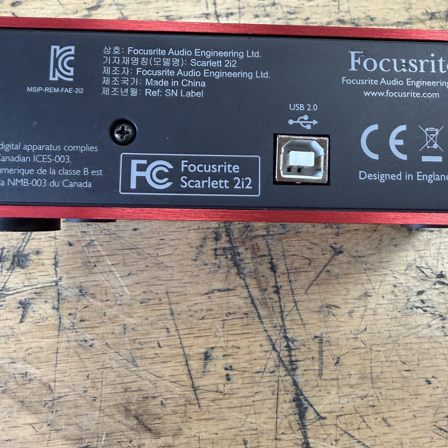 Used Focusrite Scarlett 2i2 First Generation USB 2.0 Digital Audio Recording Interface - Image 6