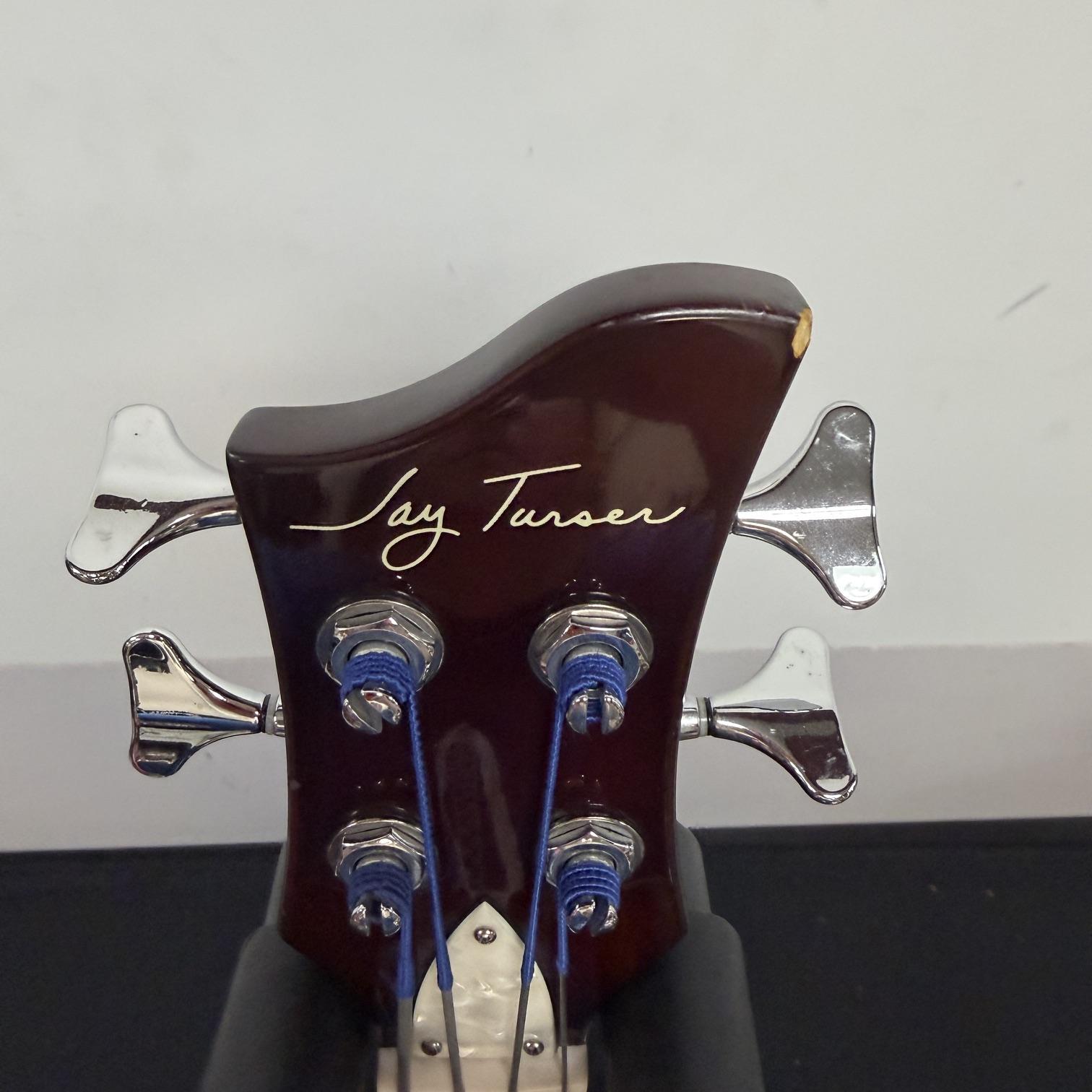 Used Jay Turser JTB-2B 4-String Semi-Hollow Body Electric Bass Guitar with Case - Image 3