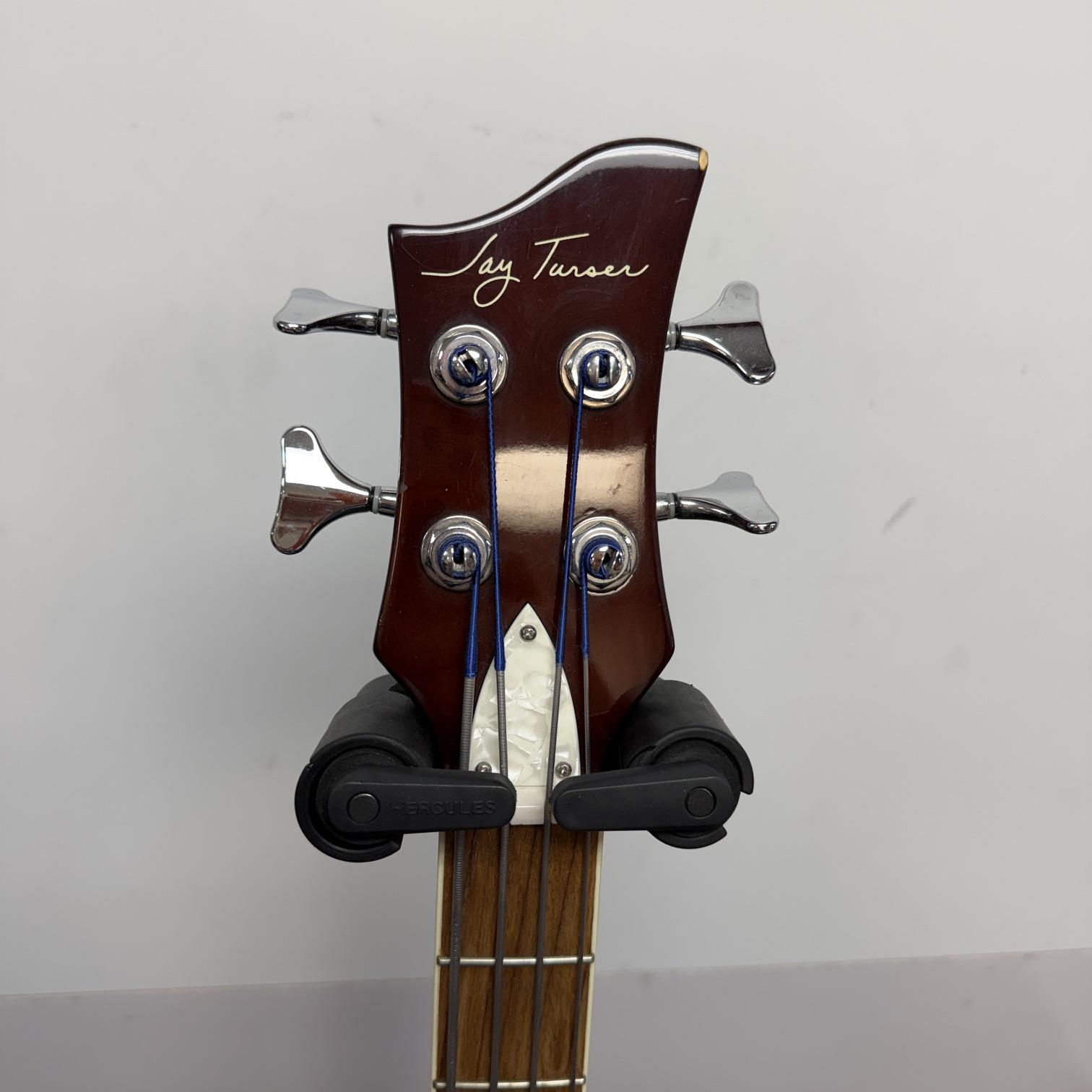 Used Jay Turser JTB-2B 4-String Semi-Hollow Body Electric Bass Guitar with Case - Image 4