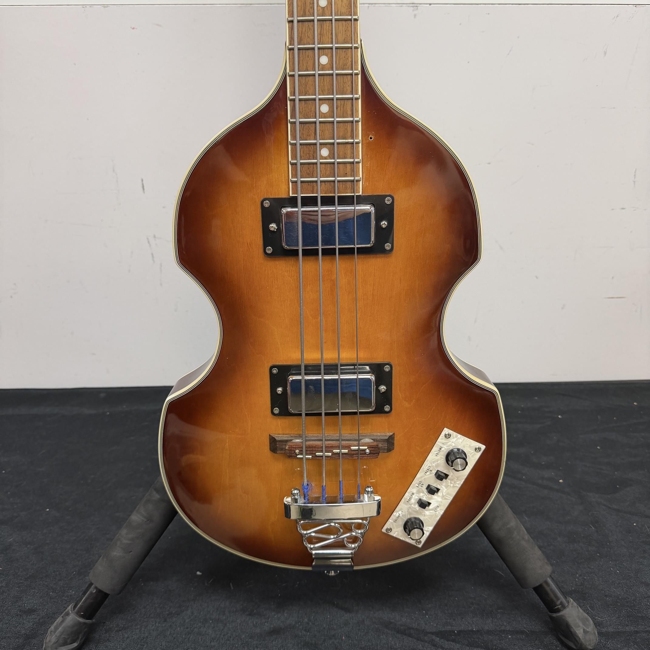 Used Jay Turser JTB-2B 4-String Semi-Hollow Body Electric Bass Guitar with Case - Image 8