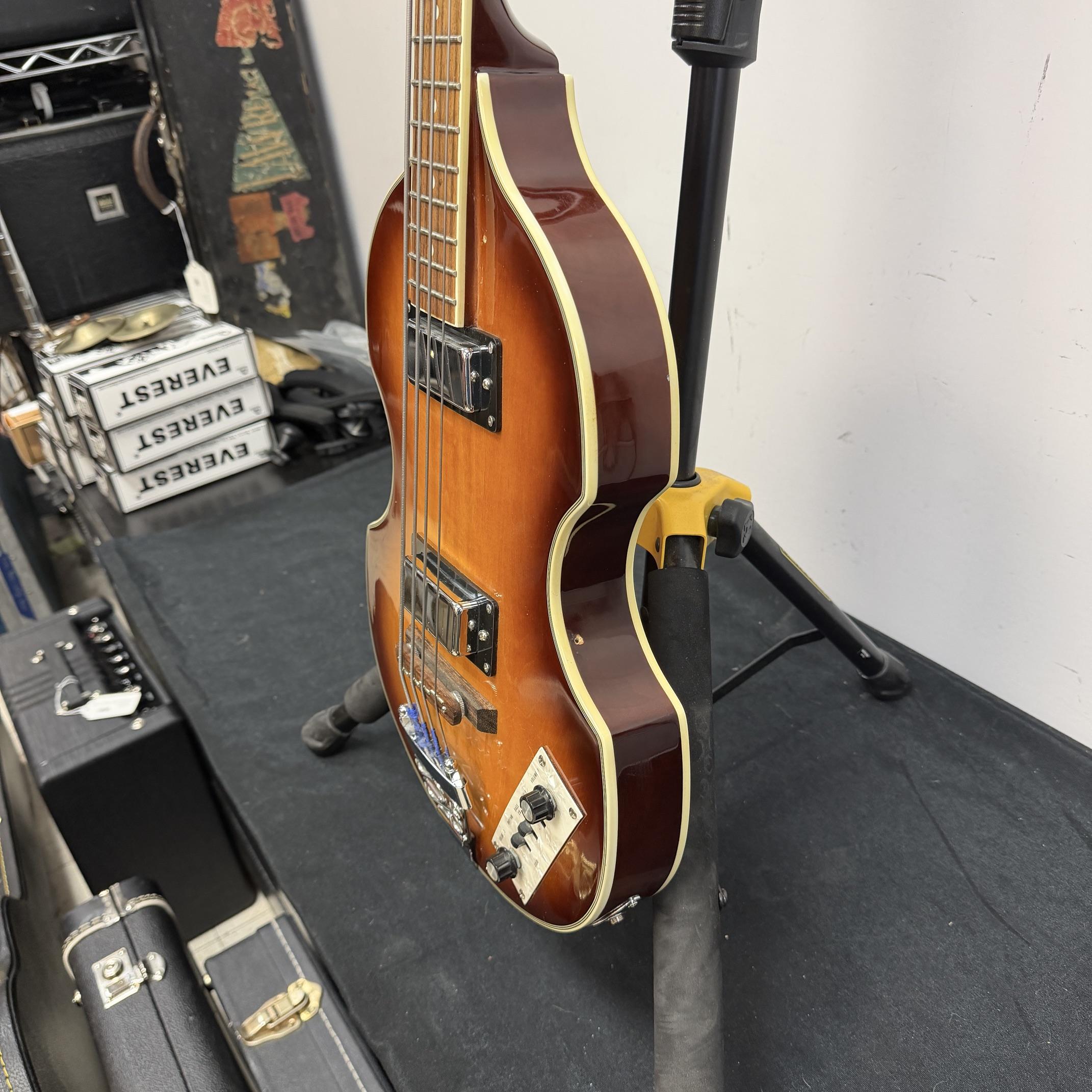 Used Jay Turser JTB-2B 4-String Semi-Hollow Body Electric Bass Guitar with Case - Image 12