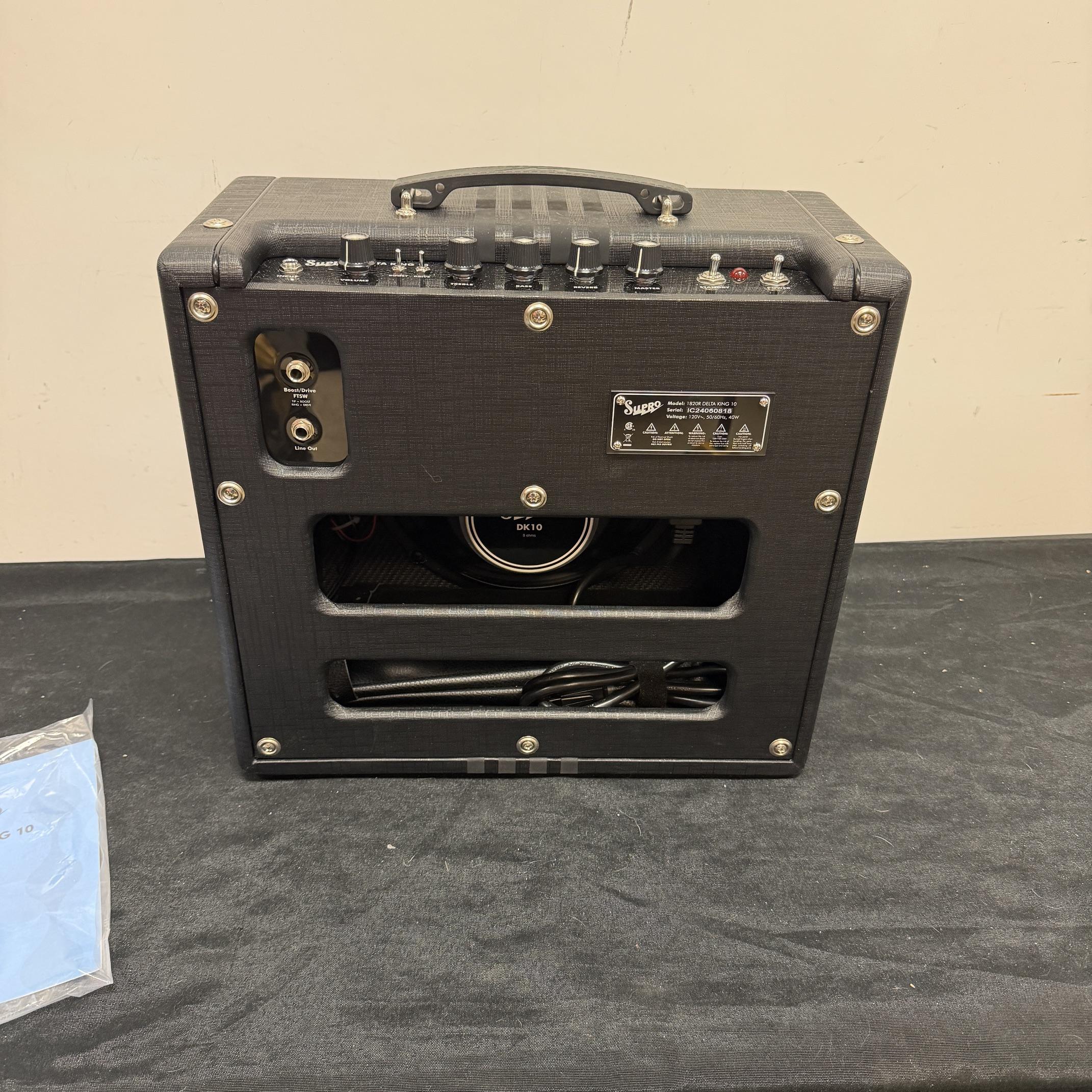 Used Supro 1820R Delta King 10 1x10 5W Tube Guitar Combo Amp Regular Black with Manual - Image 9