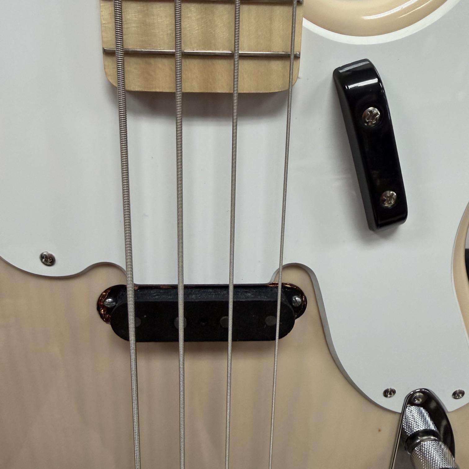 Used Squier Classic Vibe 50's Precision P Bass Electric Bass Guitar White Blonde 2019 - Image 7