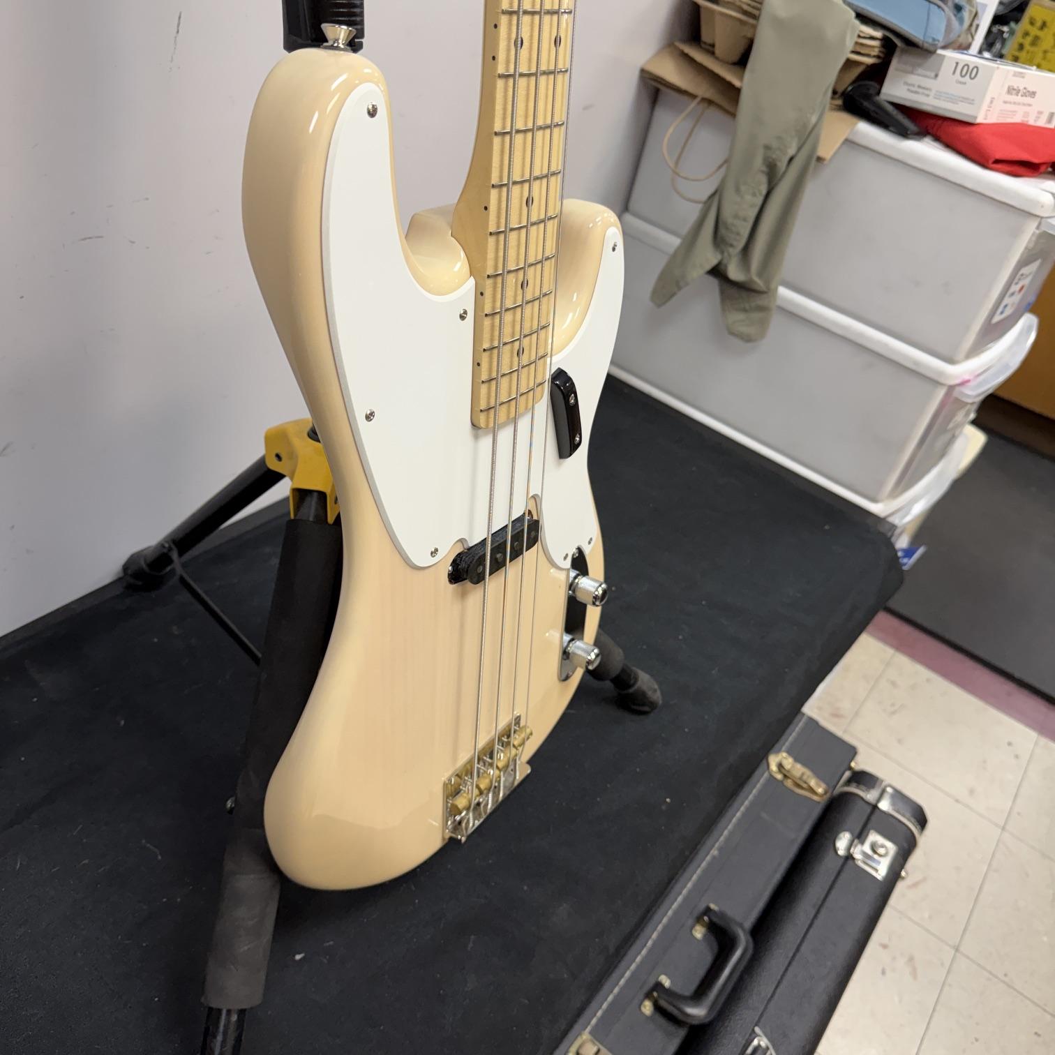 Used Squier Classic Vibe 50's Precision P Bass Electric Bass Guitar White Blonde 2019 - Image 10