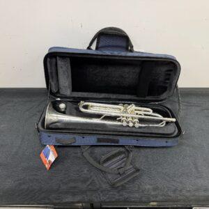Used Bach TR-200 Silver Bb Trumpet with Pro Tec Case Just Serviced