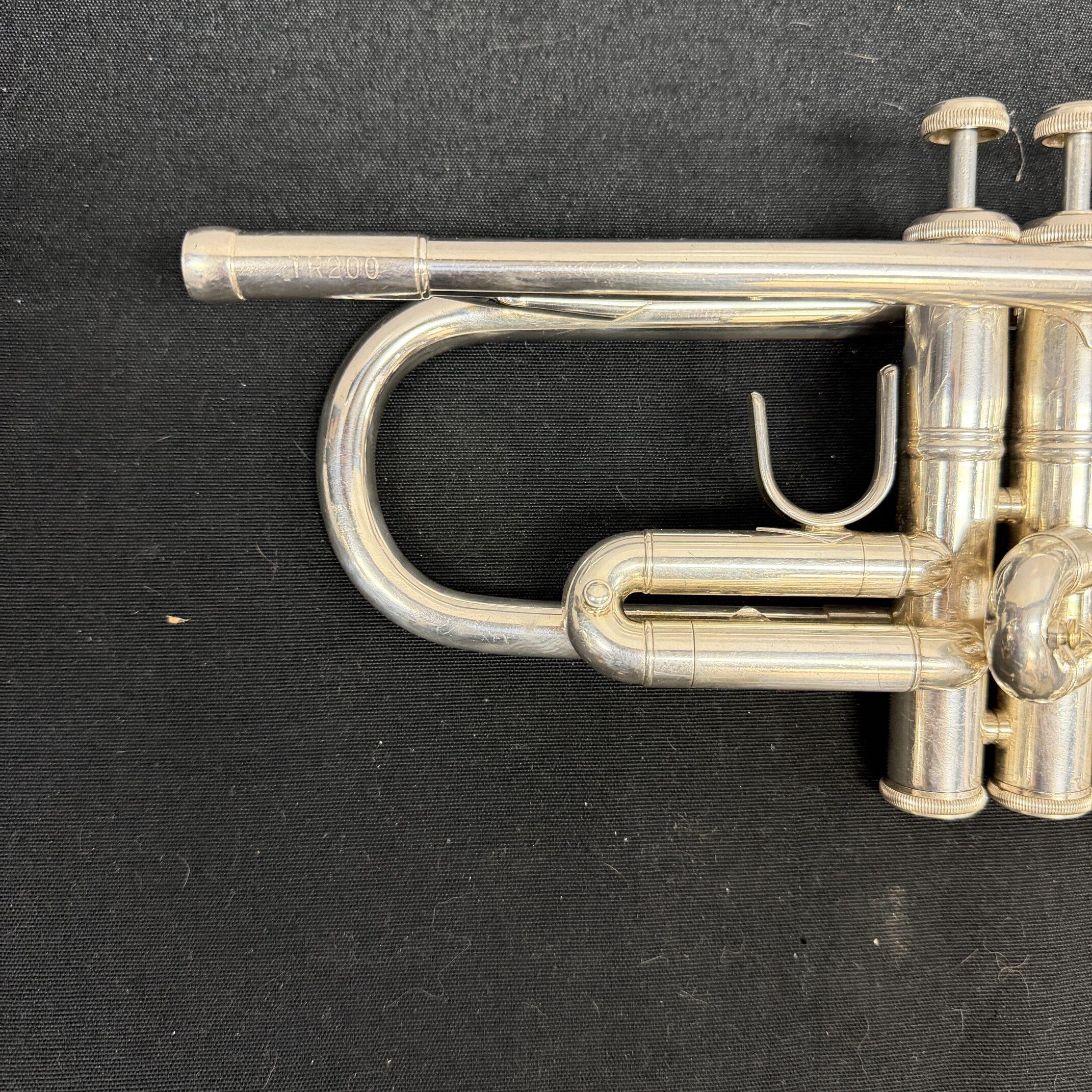 Used Bach TR-200 Silver Bb Trumpet with Pro Tec Case Just Serviced - Image 3