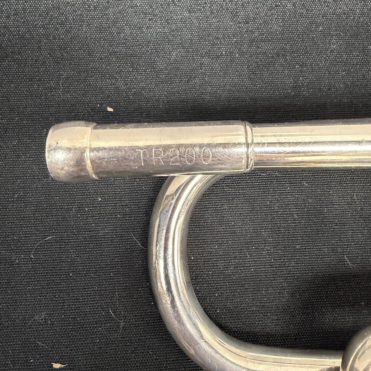 Used Bach TR-200 Silver Bb Trumpet with Pro Tec Case Just Serviced - Image 4