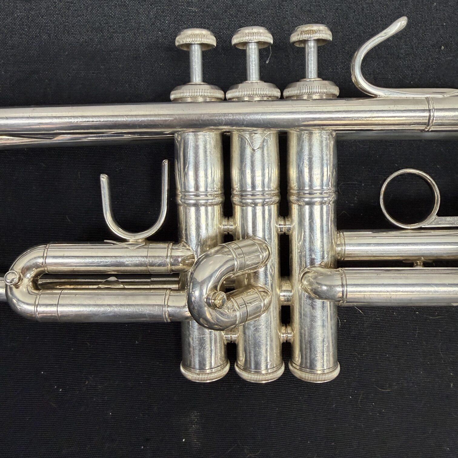 Used Bach TR-200 Silver Bb Trumpet with Pro Tec Case Just Serviced - Image 5