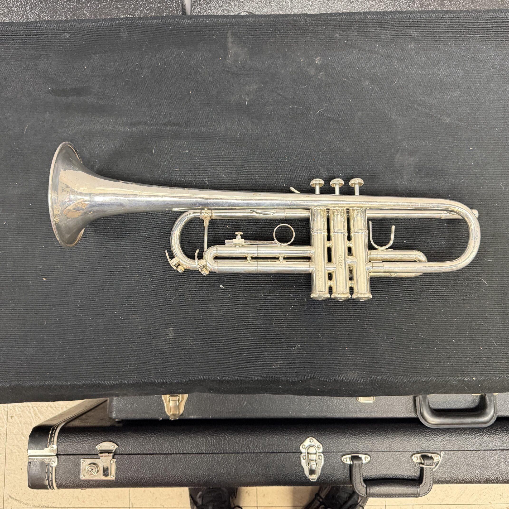 Used Bach TR-200 Silver Bb Trumpet with Pro Tec Case Just Serviced - Image 11