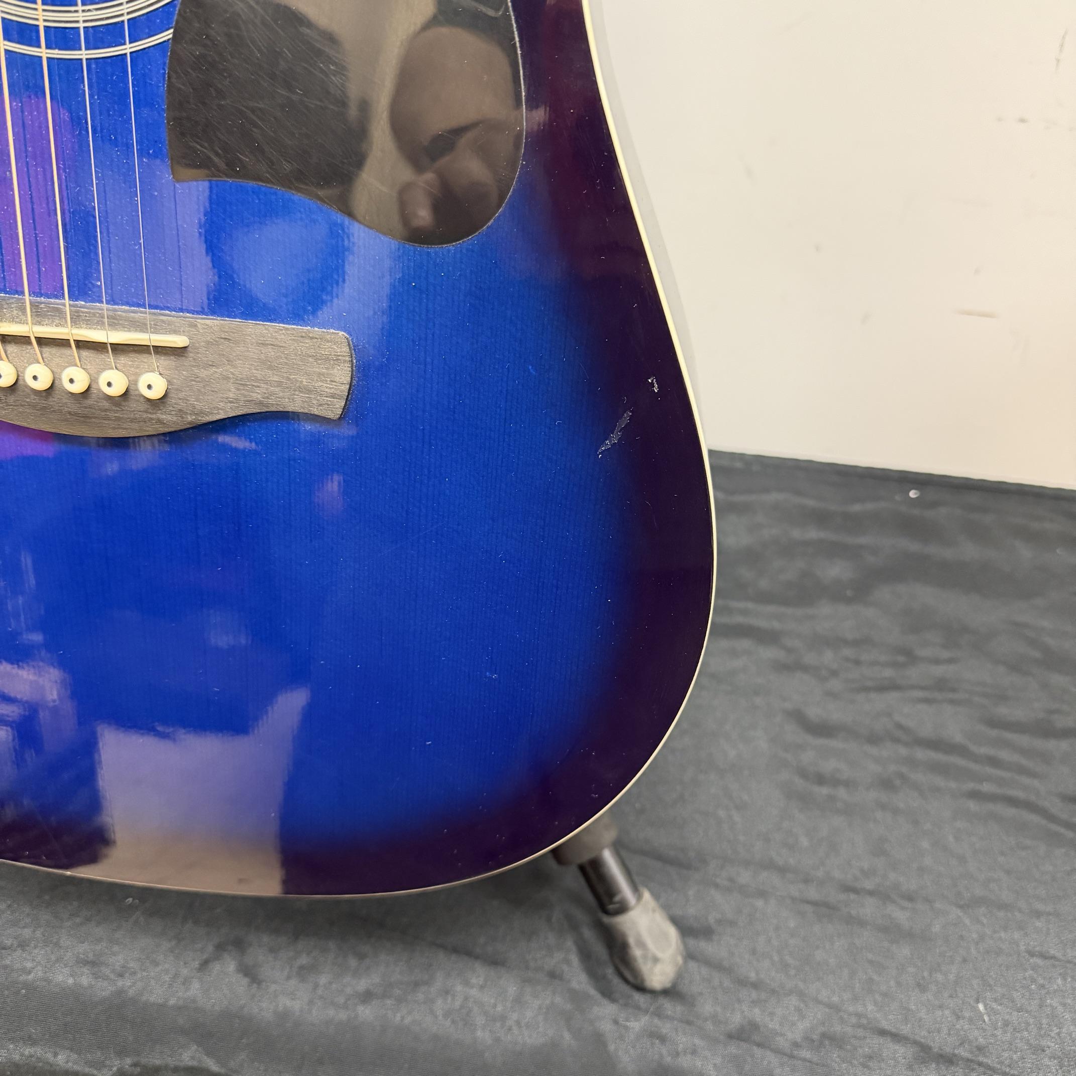 Used Ibanez V70CE-TBS Acoustic Electric Guitar Transparent Blue Sunburst - Image 11