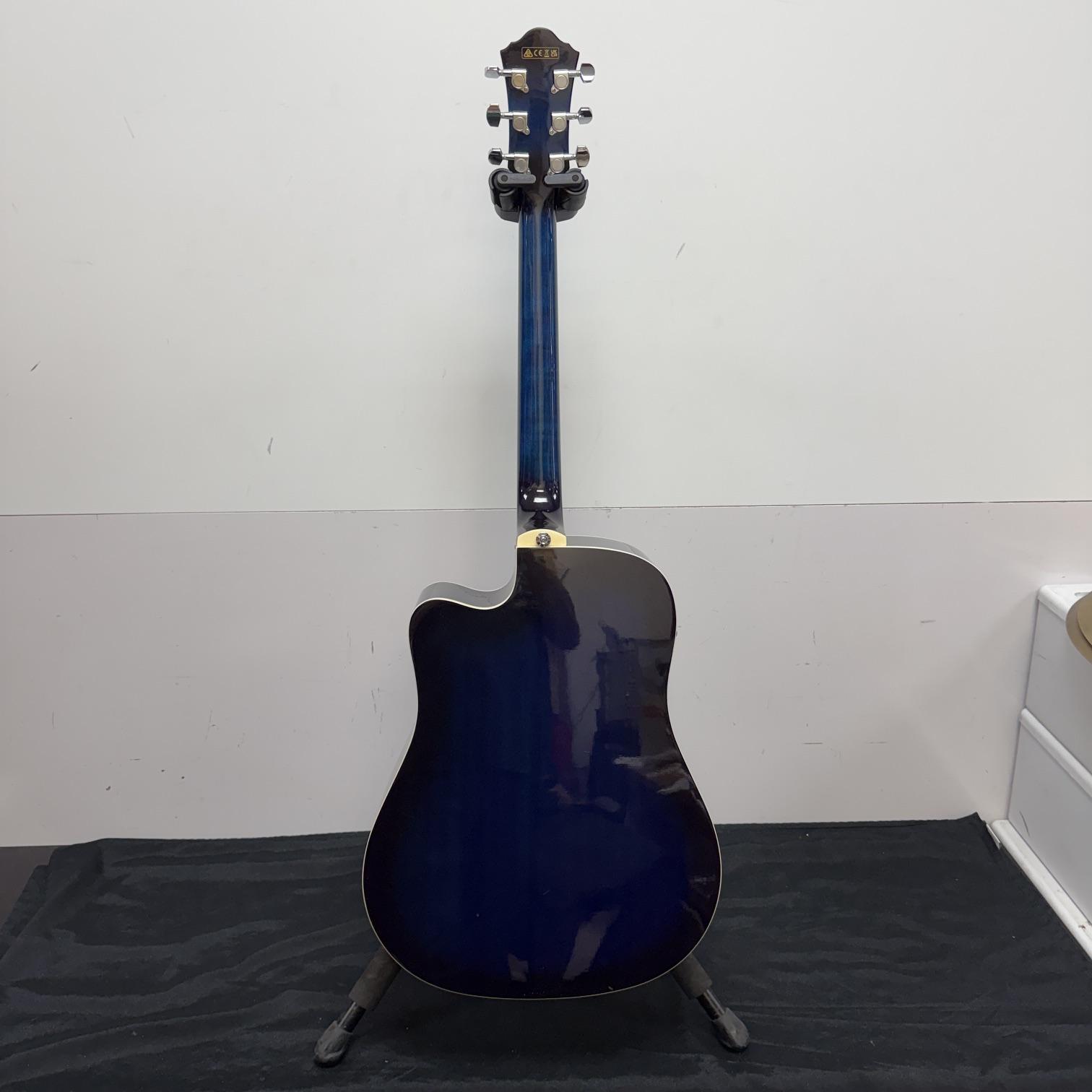 Used Ibanez V70CE-TBS Acoustic Electric Guitar Transparent Blue Sunburst - Image 14