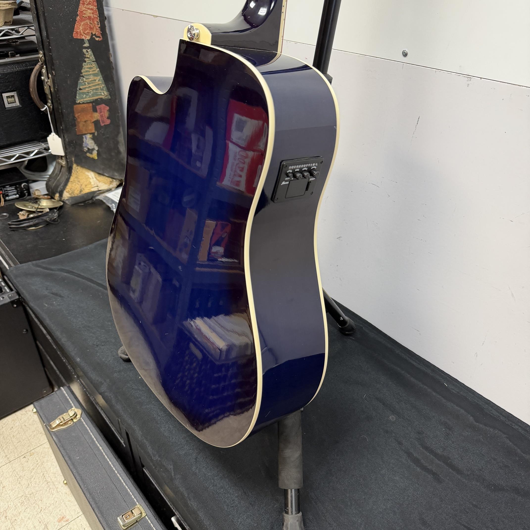 Used Ibanez V70CE-TBS Acoustic Electric Guitar Transparent Blue Sunburst - Image 21