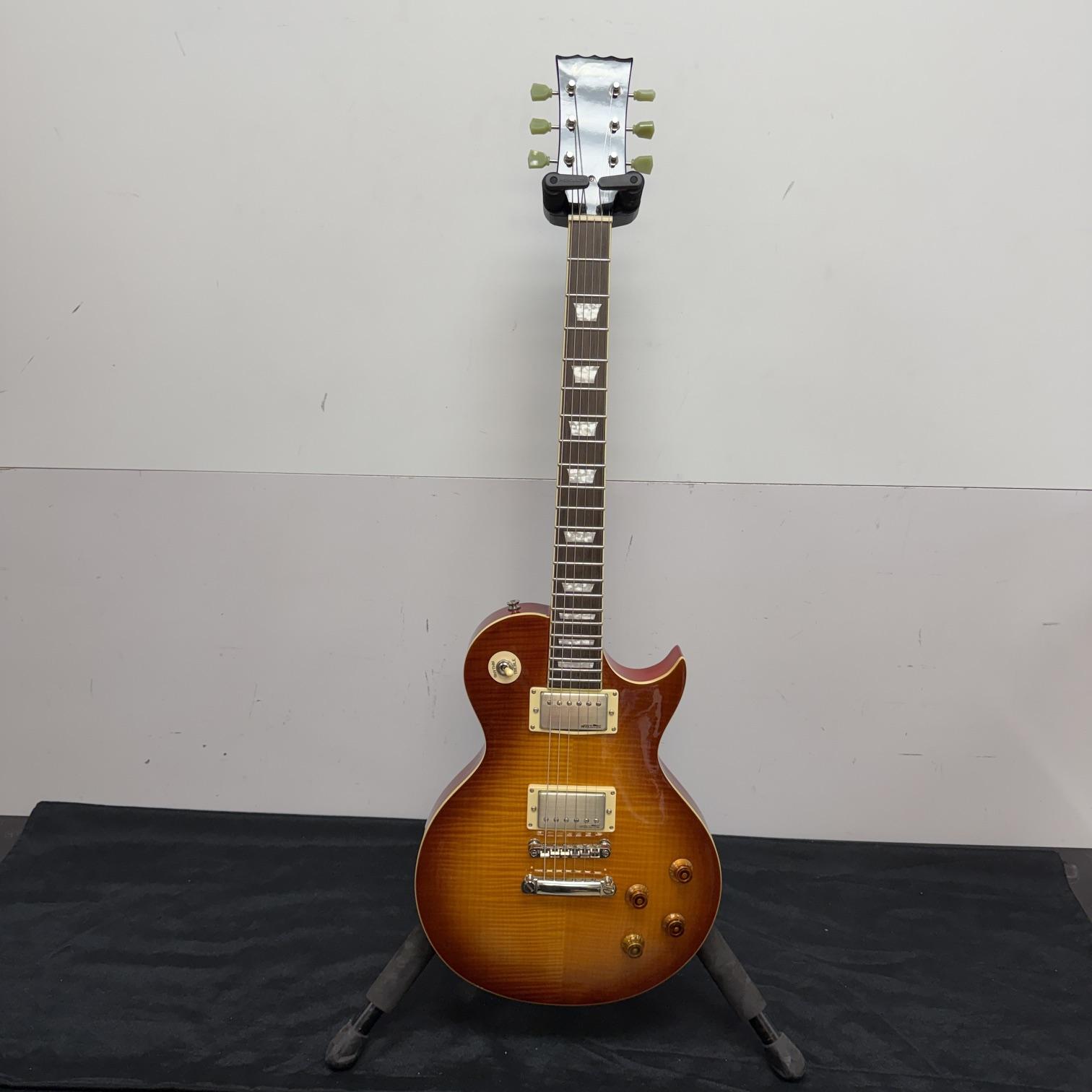 Used Vintage V100 Lemon Drop Les Paul-style Singlecut Electric Guitar with Wilkinson Pickups and Case - Image 2