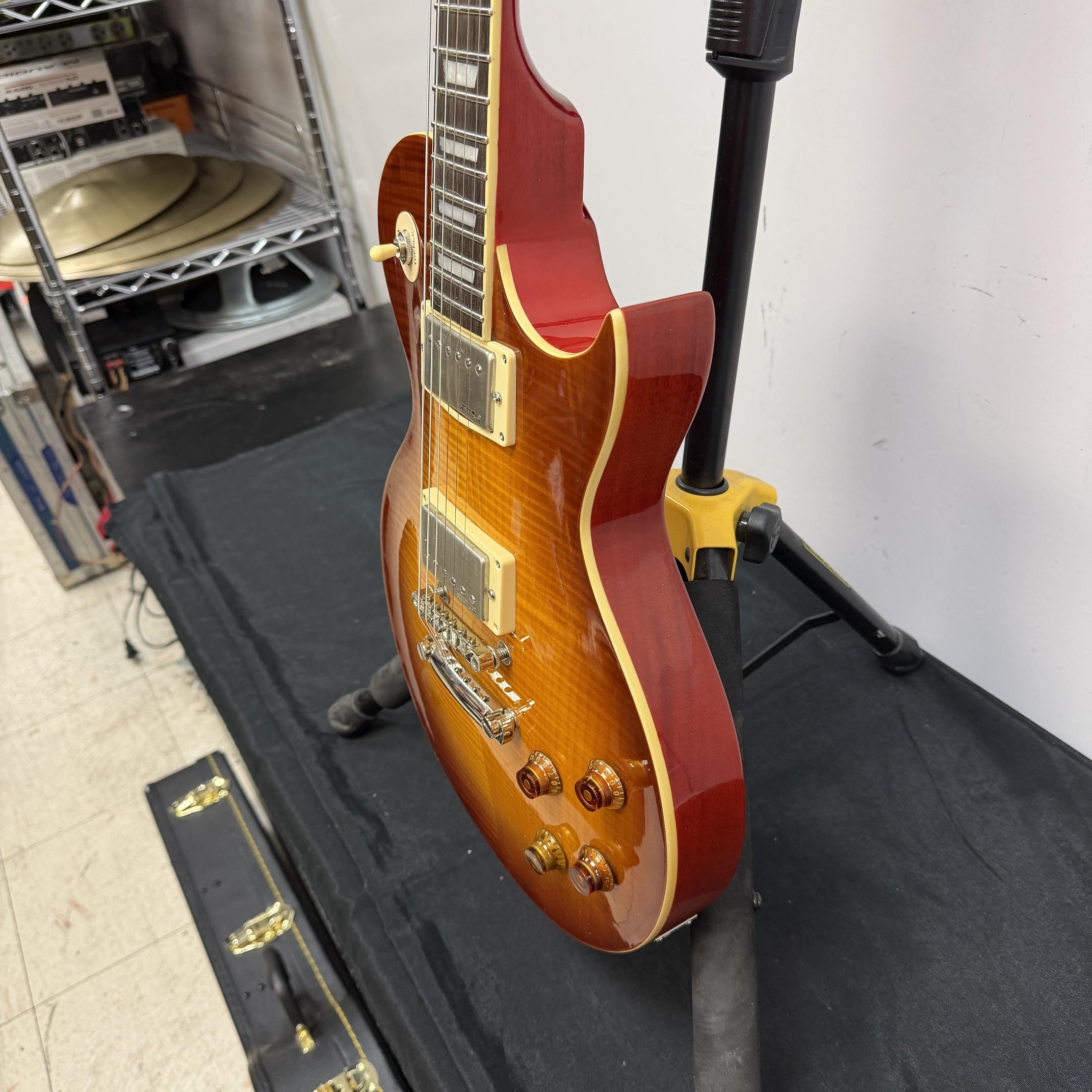 Used Vintage V100 Lemon Drop Les Paul-style Singlecut Electric Guitar with Wilkinson Pickups and Case - Image 14