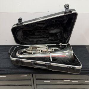 Used Yamaha YEP-321 Silver 4-Valve Bb Euphonium with SKB 375 Case Just Serviced