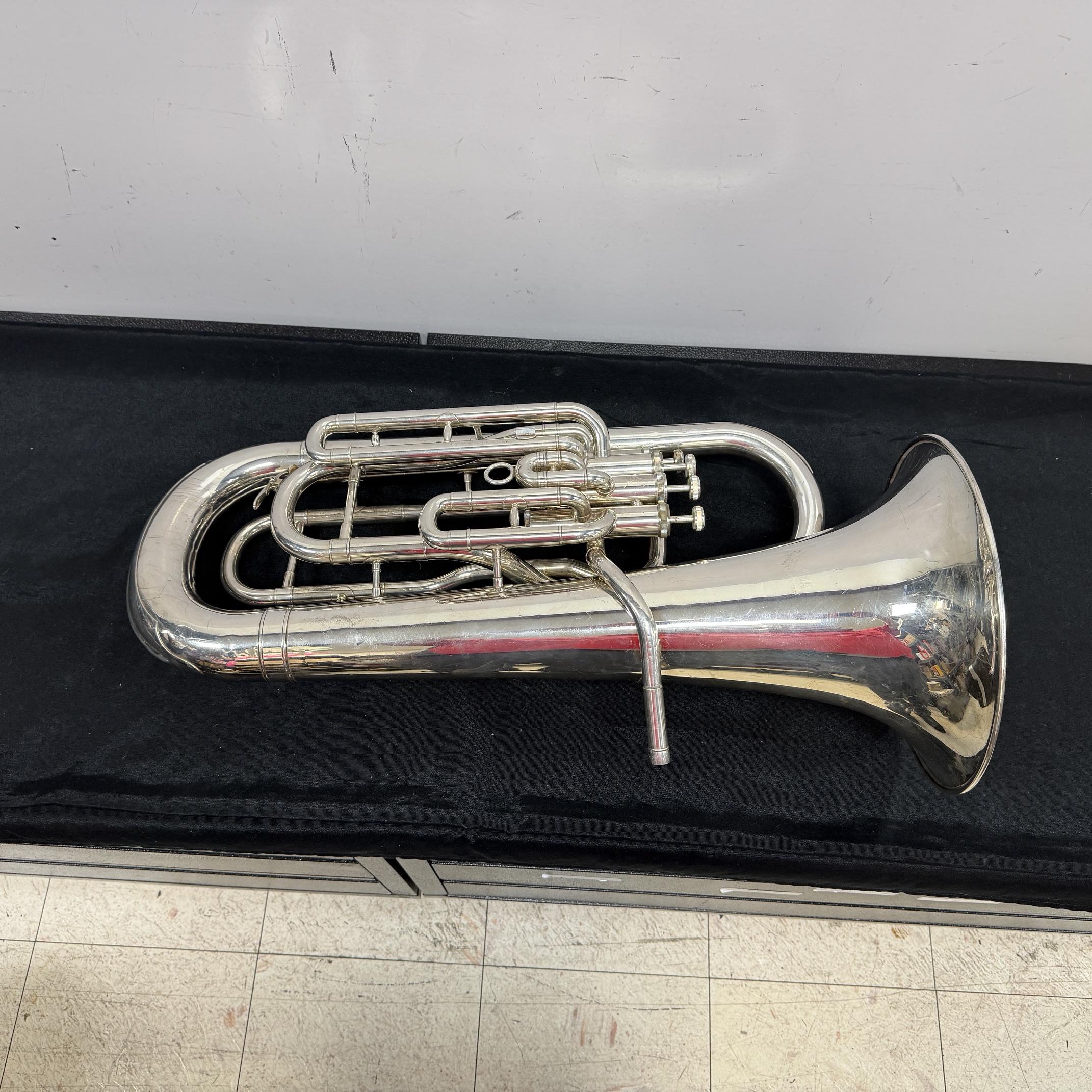 Used Yamaha YEP-321 Silver 4-Valve Bb Euphonium with SKB 375 Case Just Serviced - Image 2