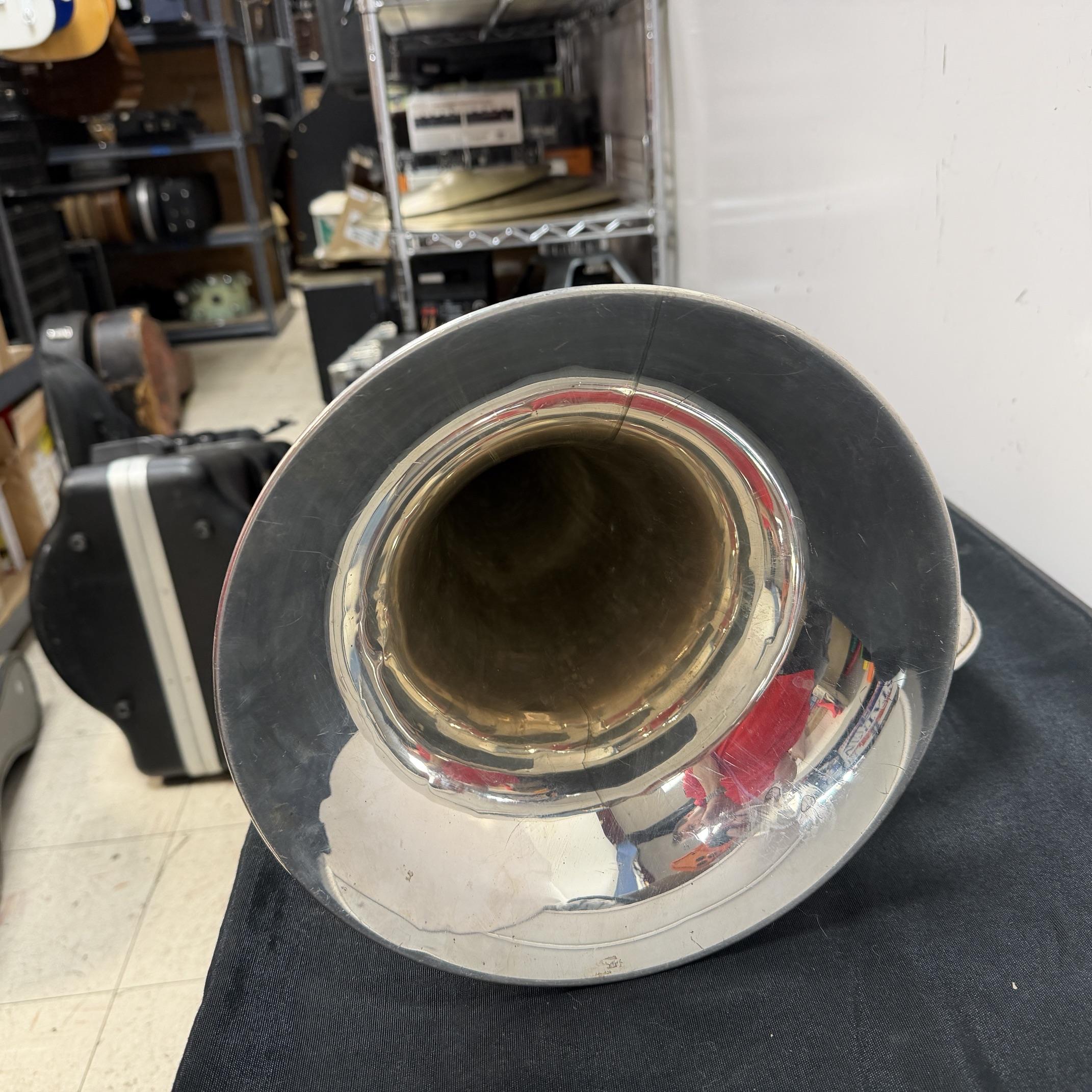 Used Yamaha YEP-321 Silver 4-Valve Bb Euphonium with SKB 375 Case Just Serviced - Image 3