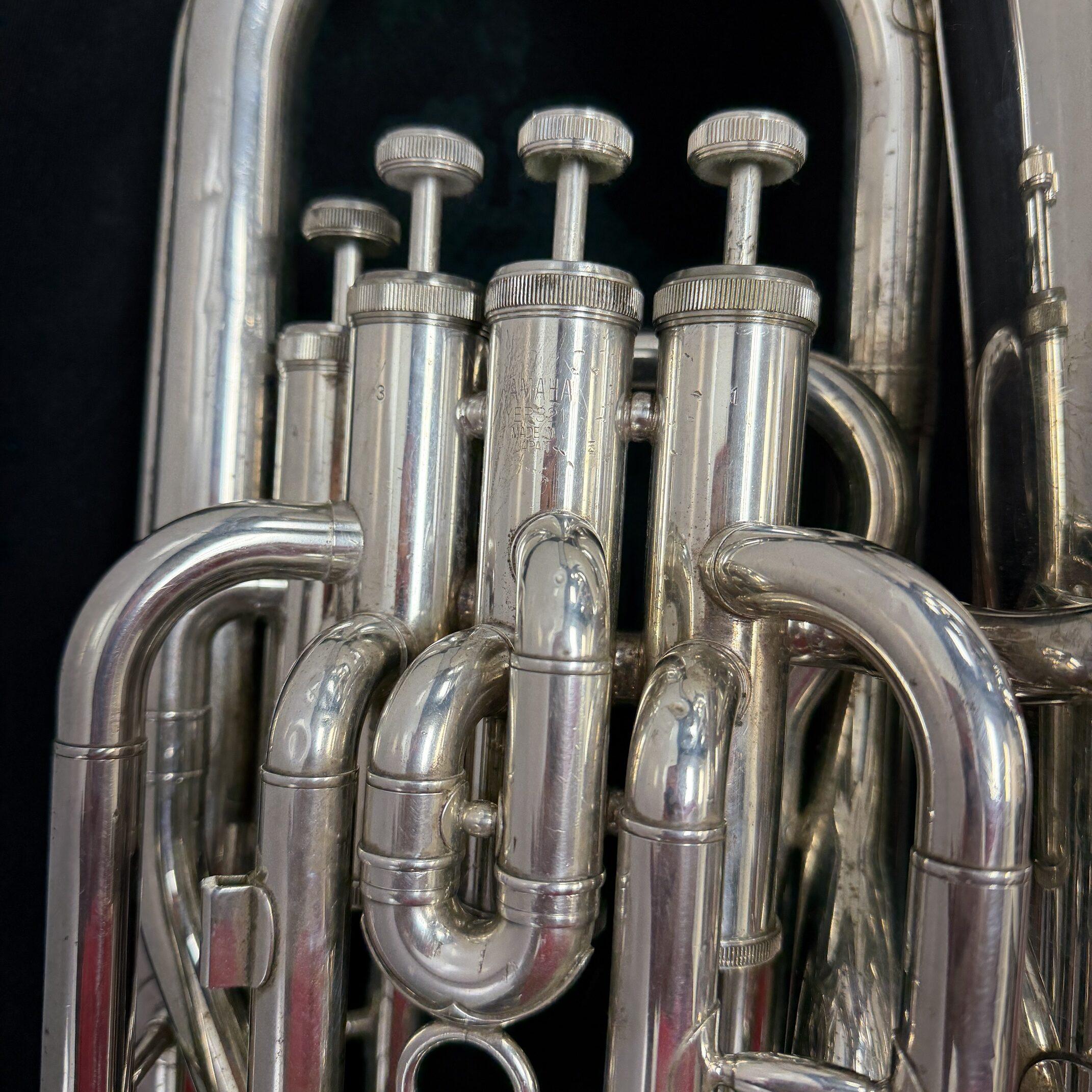 Used Yamaha YEP-321 Silver 4-Valve Bb Euphonium with SKB 375 Case Just Serviced - Image 6