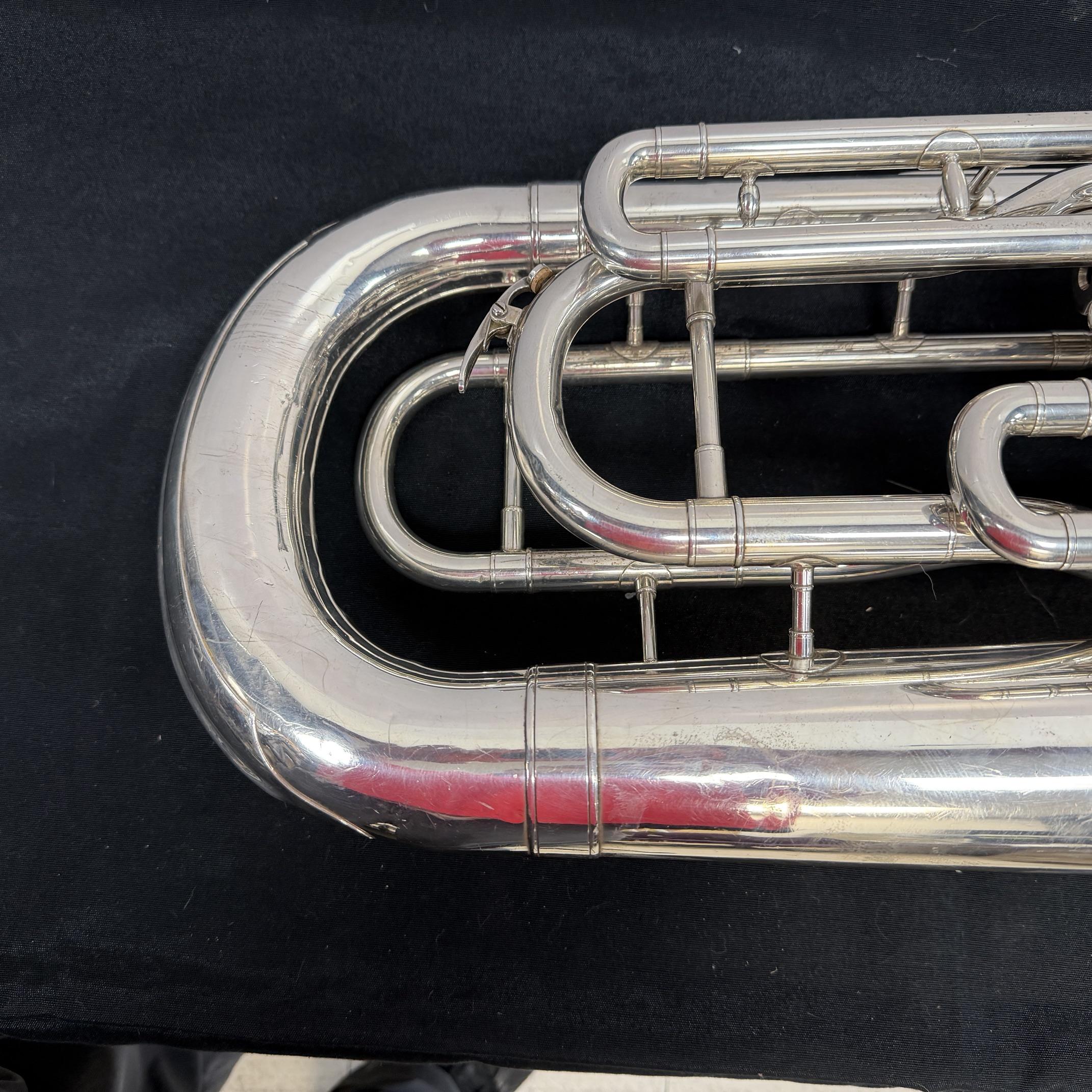 Used Yamaha YEP-321 Silver 4-Valve Bb Euphonium with SKB 375 Case Just Serviced - Image 9