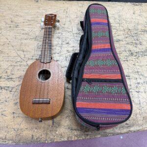 Used Ohana PK-10 Pineapple Soprano Ukulele Uke with Gig Bag