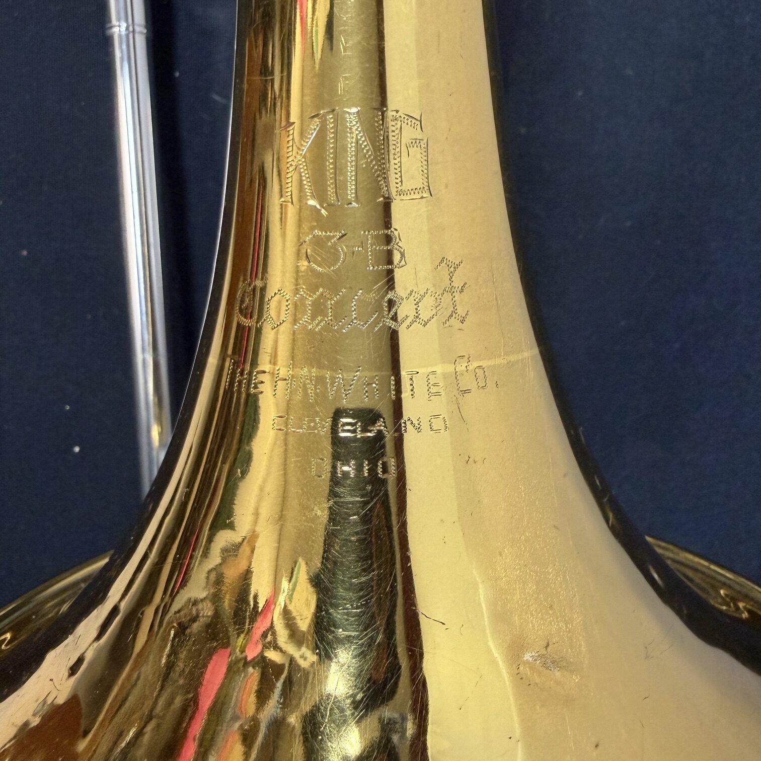 Vintage King 3B Concert Bb Tenor Trombone with SKB Case Just Serviced 1955-1965 - Image 6
