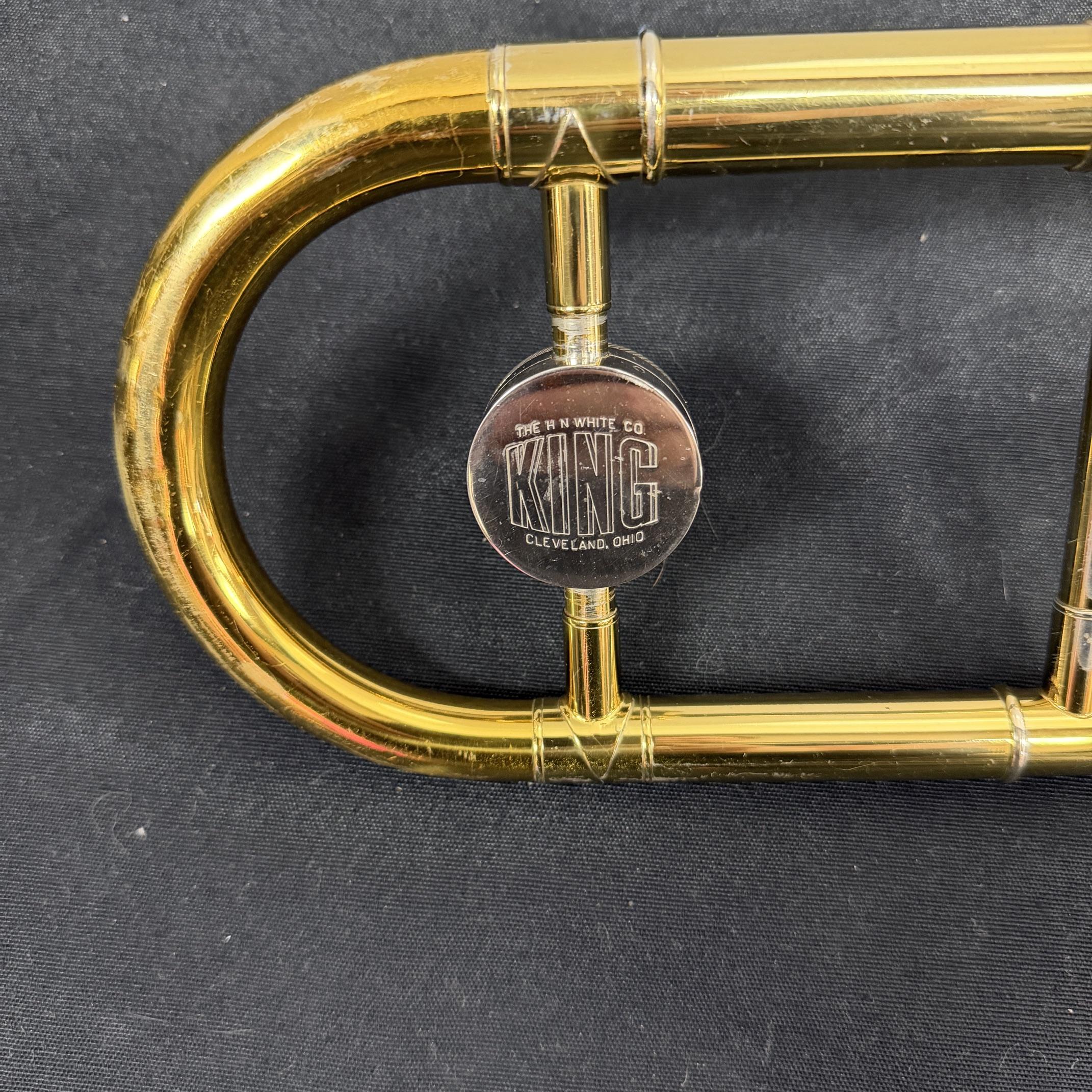 Vintage King 3B Concert Bb Tenor Trombone with SKB Case Just Serviced 1955-1965 - Image 11
