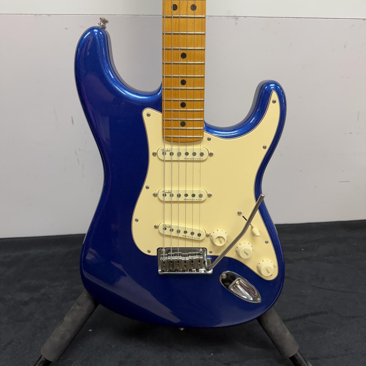 Used Fender American Ultra Strat Stratocaster Electric Guitar Cobra Blue 2019 with Original Case and Extras - Image 7